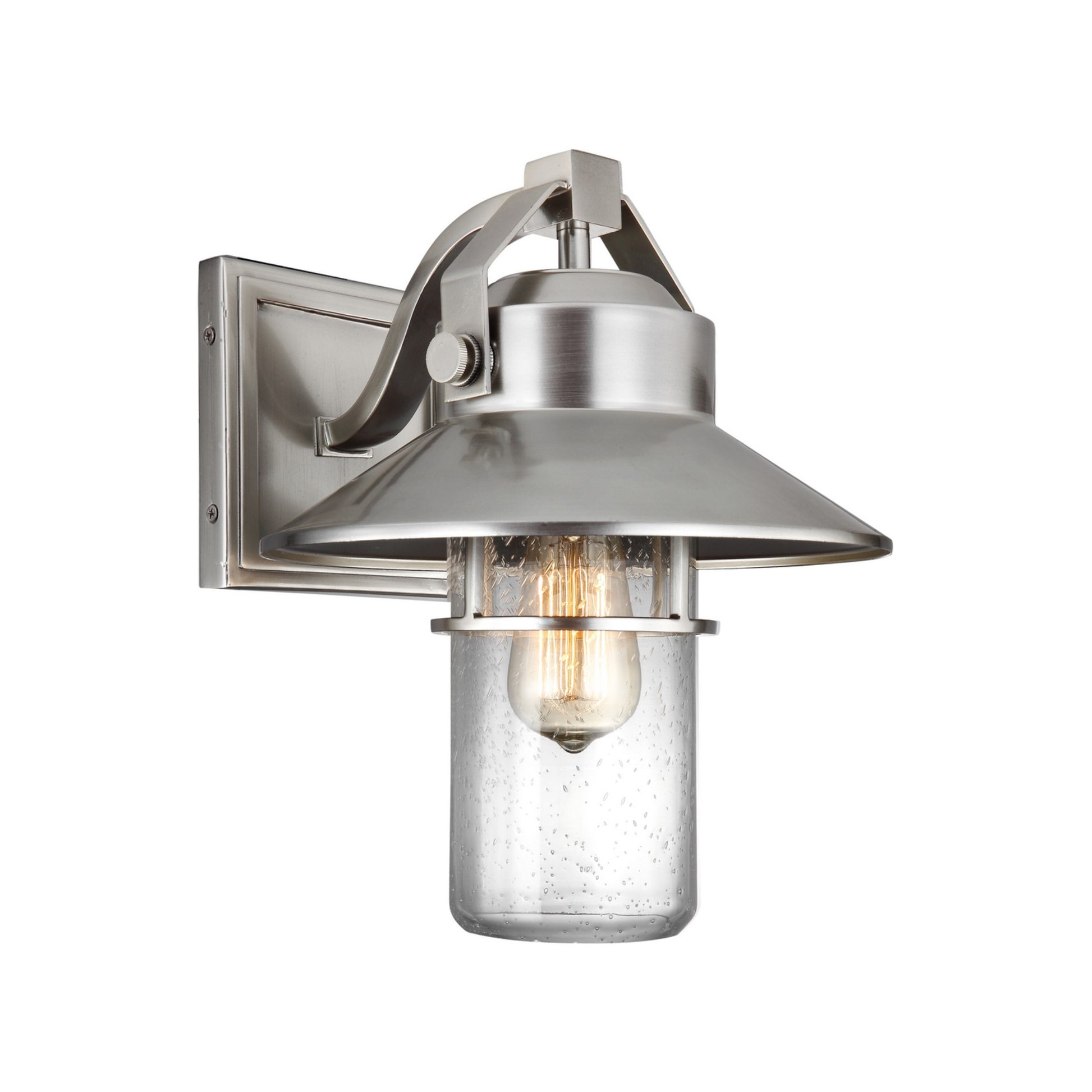 Boynton 13" Medium Wall Sconce, Painted Brushed Steel Finish - Bees Lighting