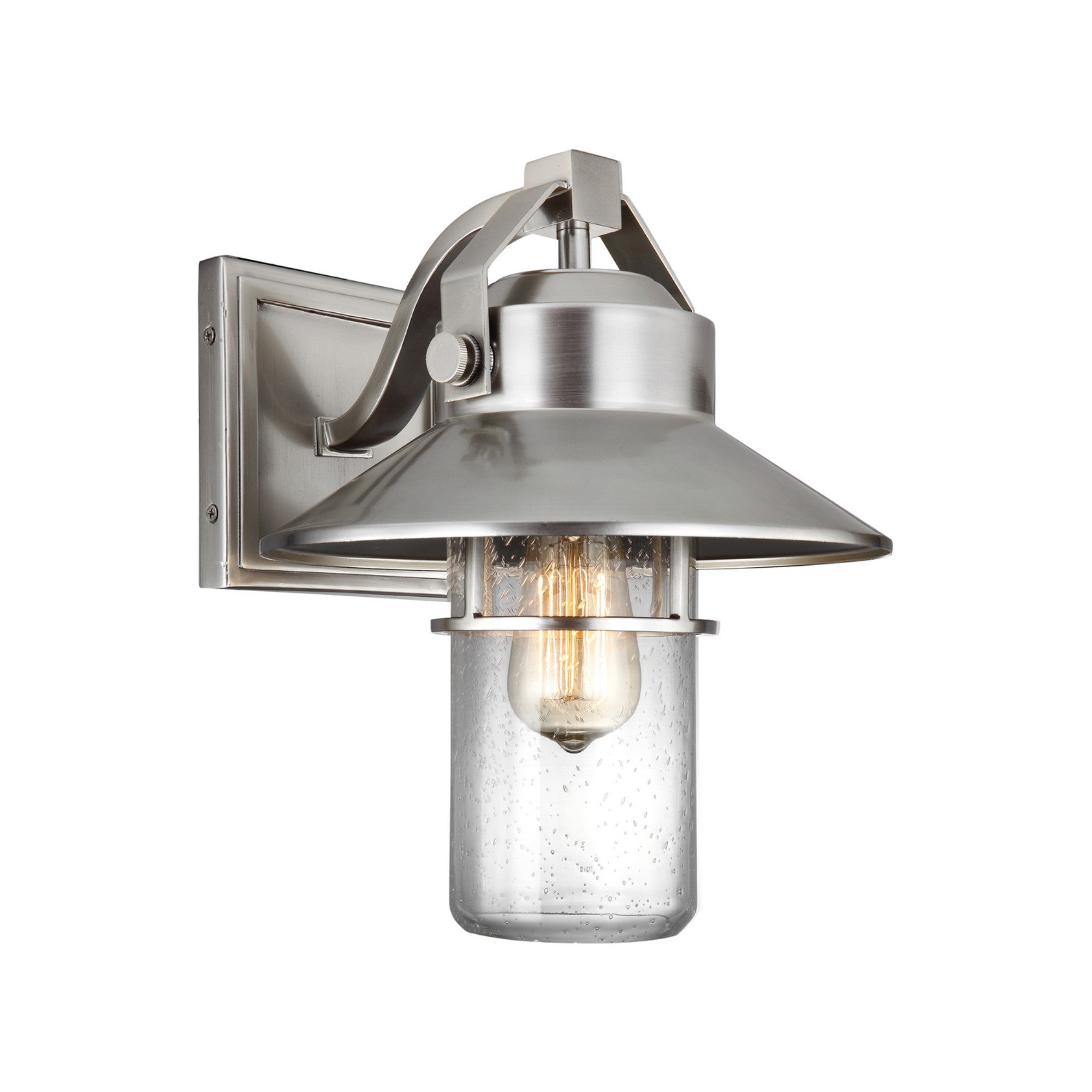 Boynton 13" Medium Wall Sconce, Painted Brushed Steel Finish - Bees Lighting
