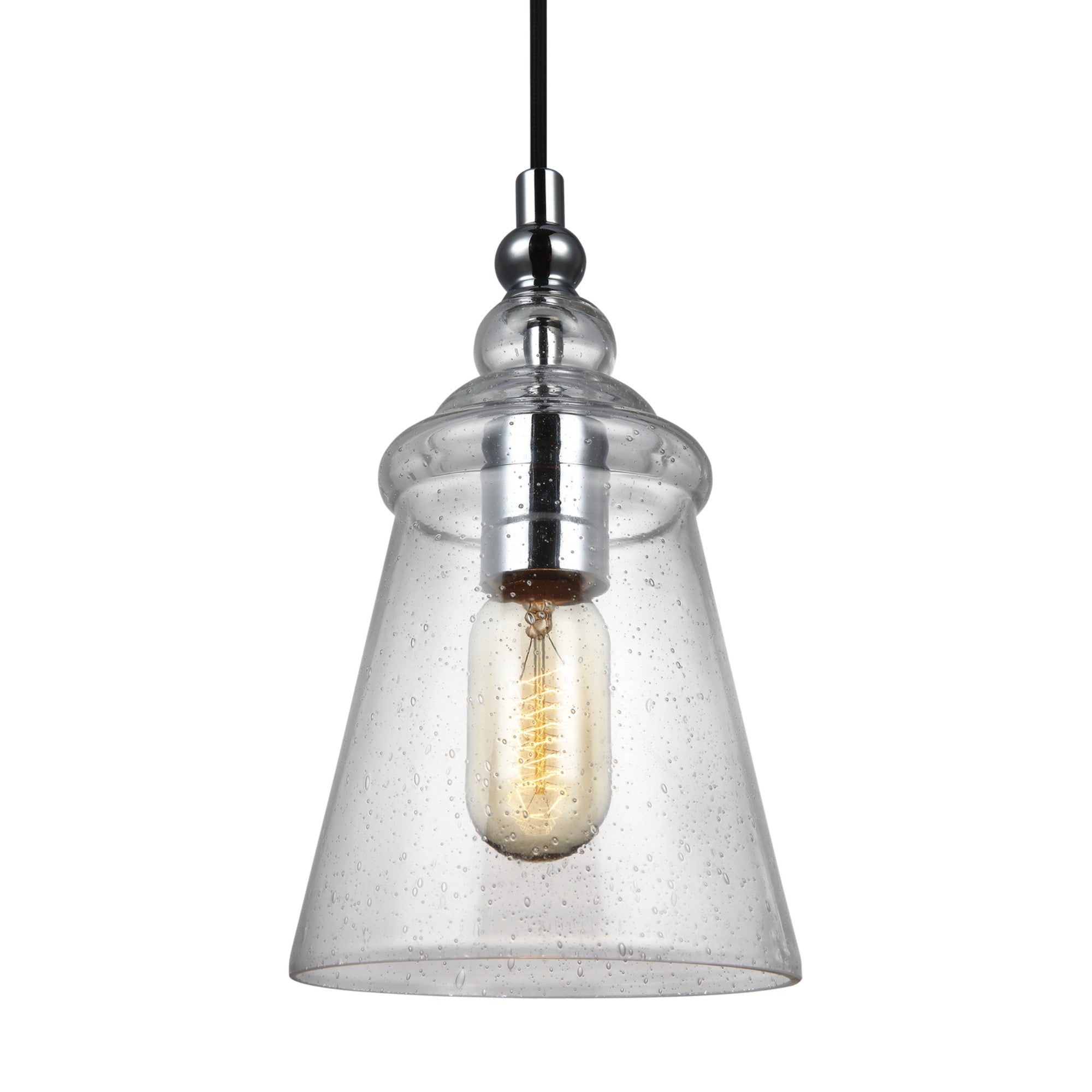 Loras 6" Mini Pendant, Chrome Finish - Bees Lighting