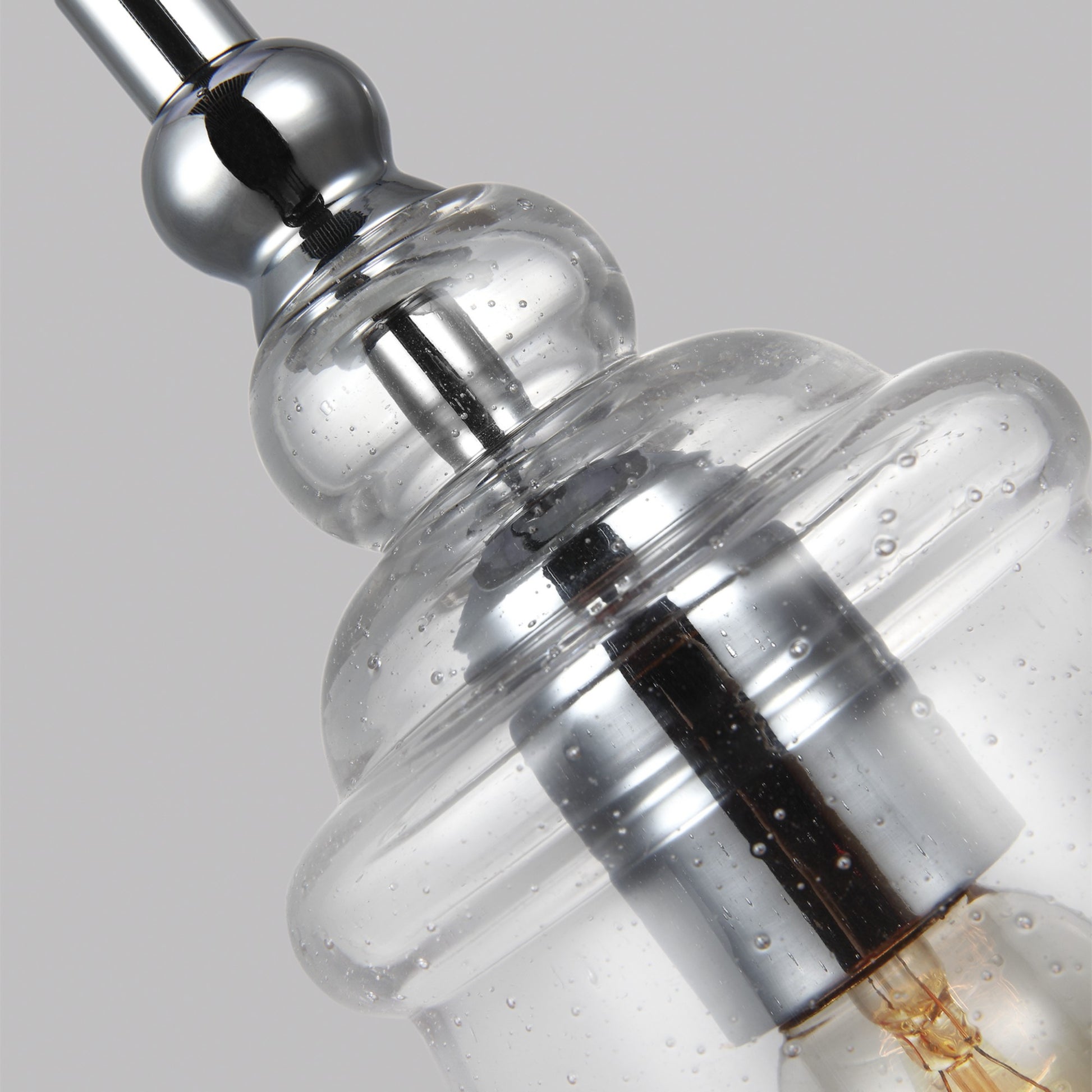 Loras 6" Mini Pendant, Chrome Finish - Bees Lighting