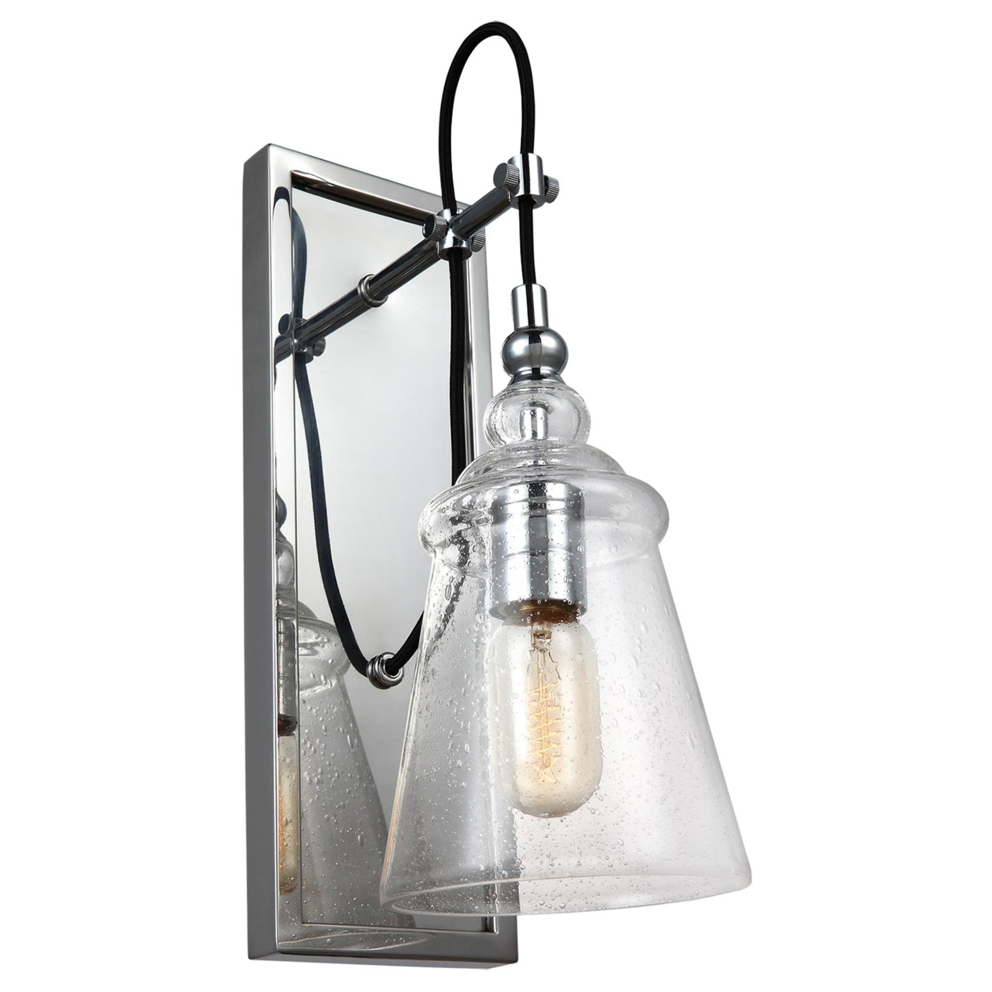 Loras 17" Wall Sconce, Chrome Finish - Bees Lighting
