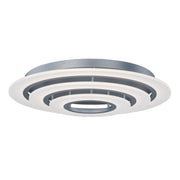 Saturn II 32" 3-Light LED Flush Mount, Matte Silver Finish - Bees Lighting