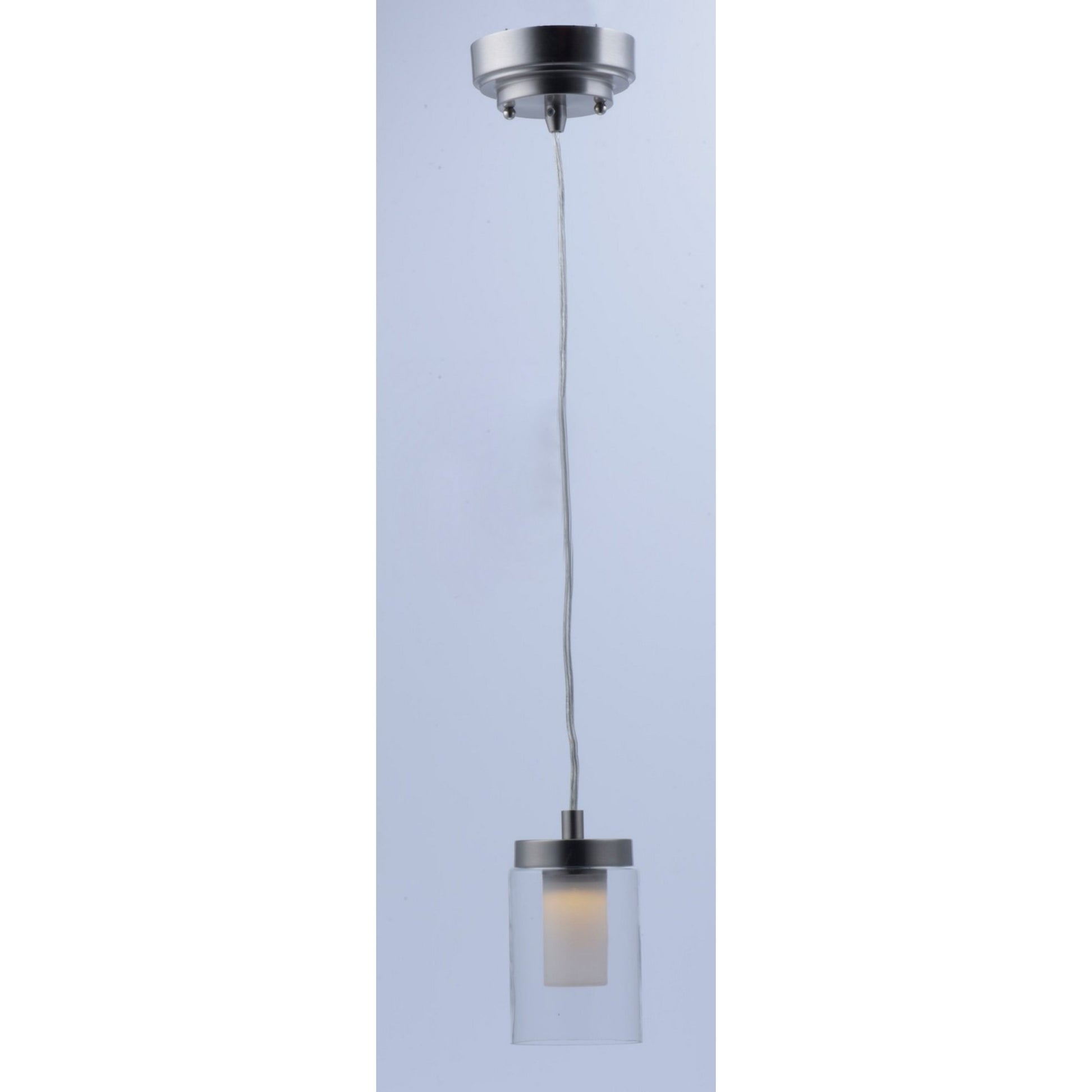 Mod 7" LED Mini Pendant, Satin Nickel Finish - Bees Lighting