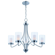 Mod 26" LED Chandelier, Satin Nickel Finish - Bees Lighting
