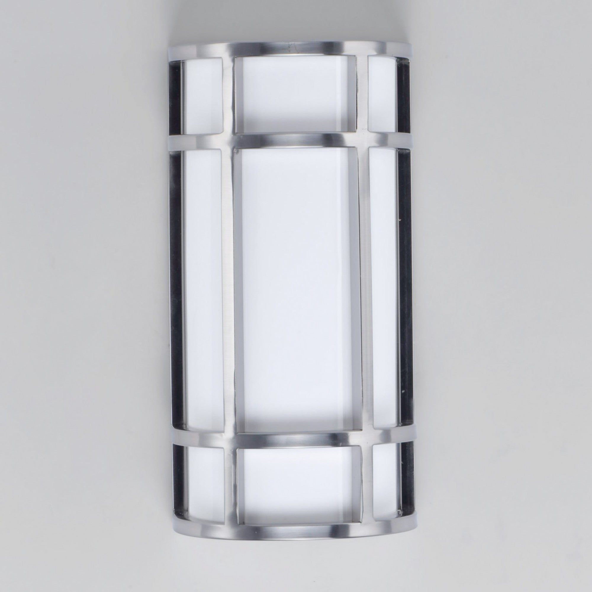 Moon Ray 12" LED Outdoor Wall Sconce, Satin Nickel Finish - Bees Lighting