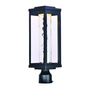Salon LED 20" LED Outdoor Post/Pier Mount, Black Finish, Water Glass - Bees Lighting