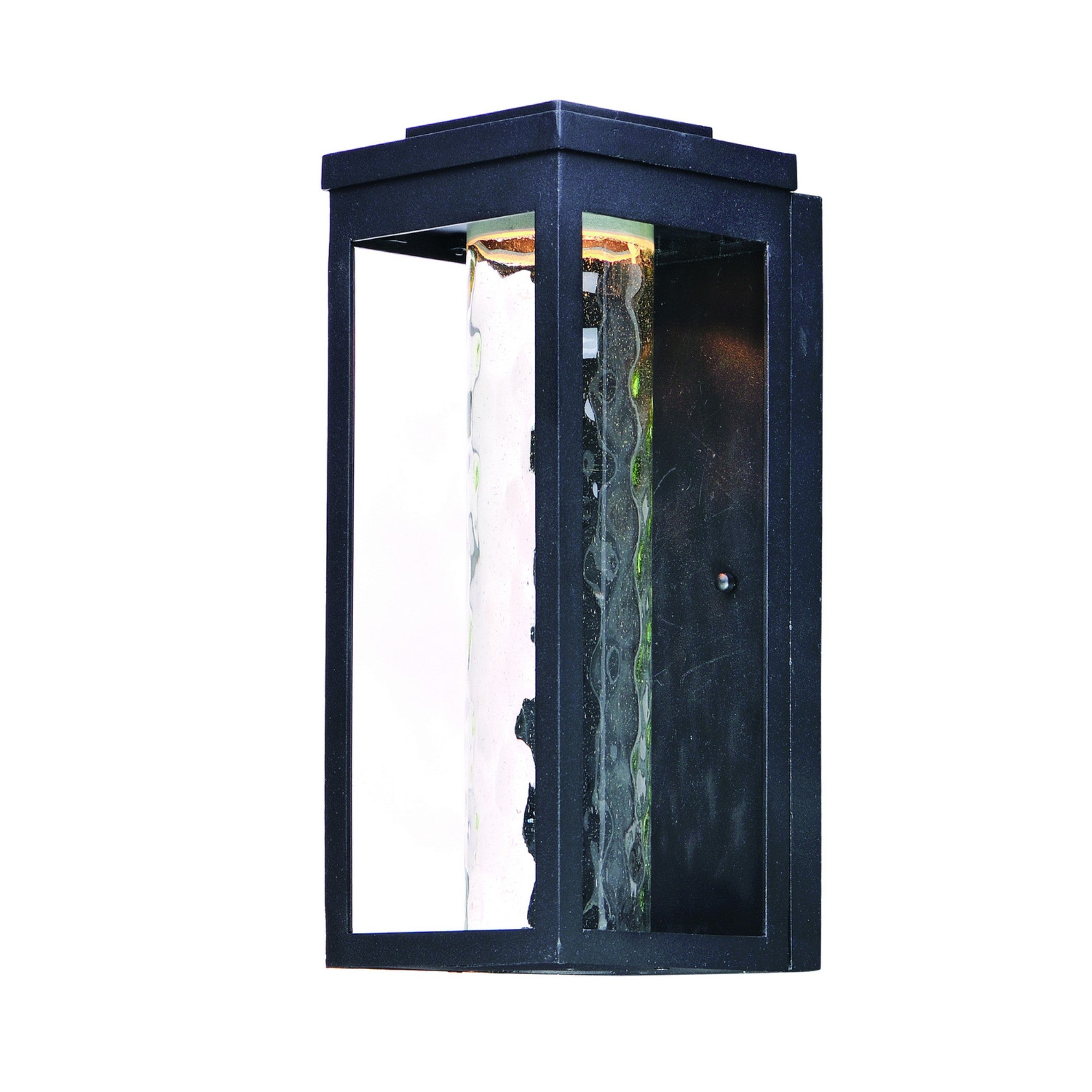 Salon LED 15" LED Outdoor Wall Sconce, Black Finish, Water Glass - Bees Lighting