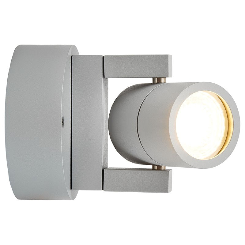 LED Outdoor Cylinder Wall Light, 5W, 346 Lumens, 3000K, 120V, Satin - Bees Lighting
