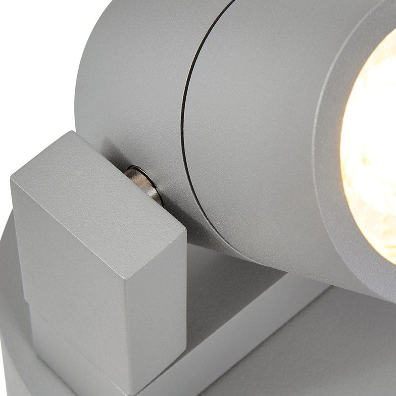 LED Outdoor Cylinder Wall Light, 5W, 346 Lumens, 3000K, 120V, Satin - Bees Lighting