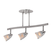Comet 21" 3-Light Adjustable LED Track Rail, Brushed Steel Finish - Bees Lighting