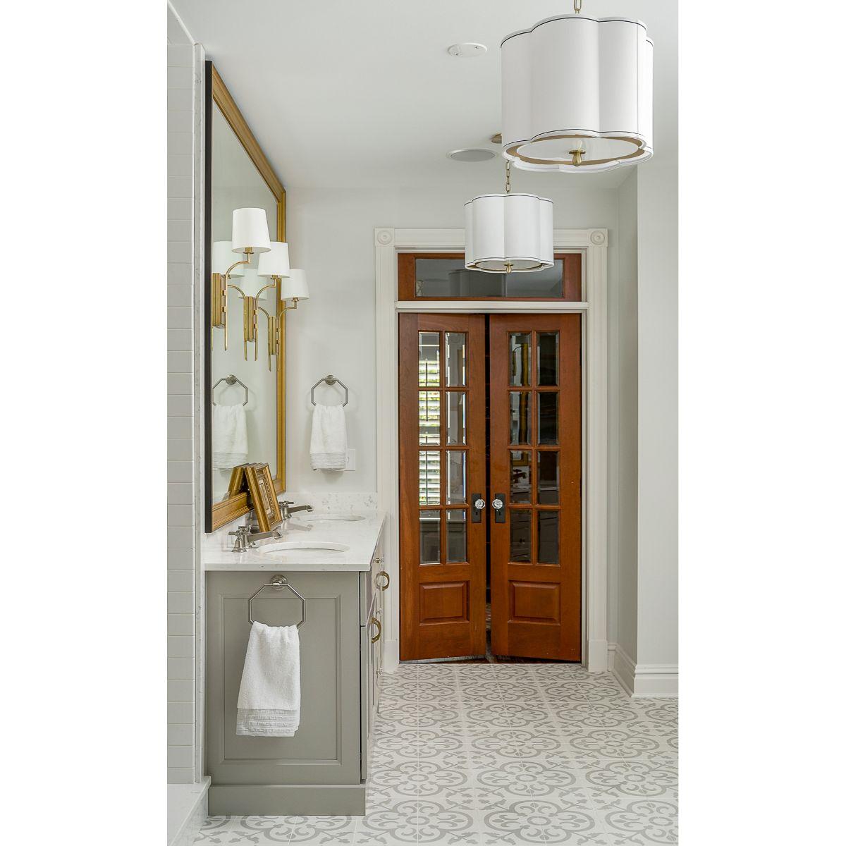 Sweeny 20 in. 4 Lights Pendant Light Aged Brass Finish - Bees Lighting