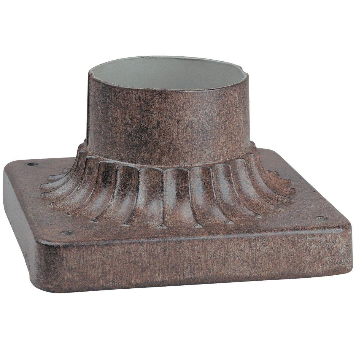 3.5 In. Aluminum Pier Mount Base Rust Finish - Bees Lighting
