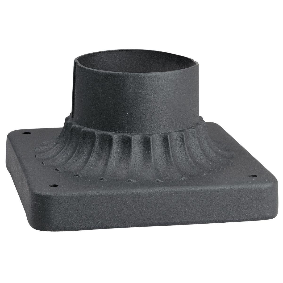 3.5 In. Aluminum Pier Mount Base Black Finish - Bees Lighting