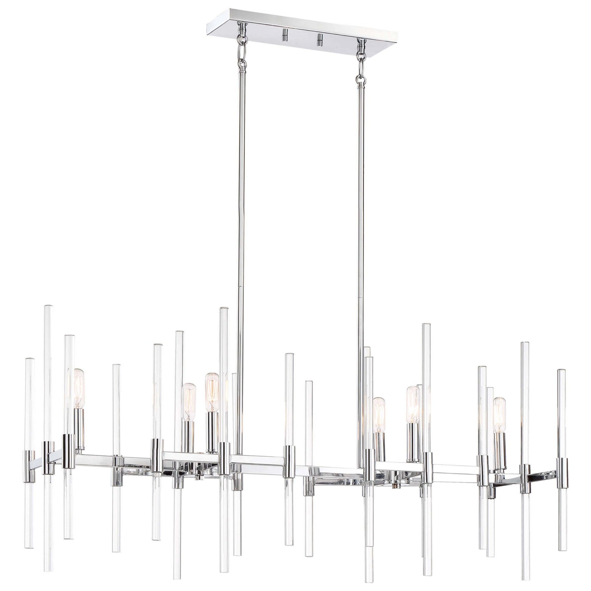 Pillar 38" 6-Light Island Light, Chrome Finish - Bees Lighting