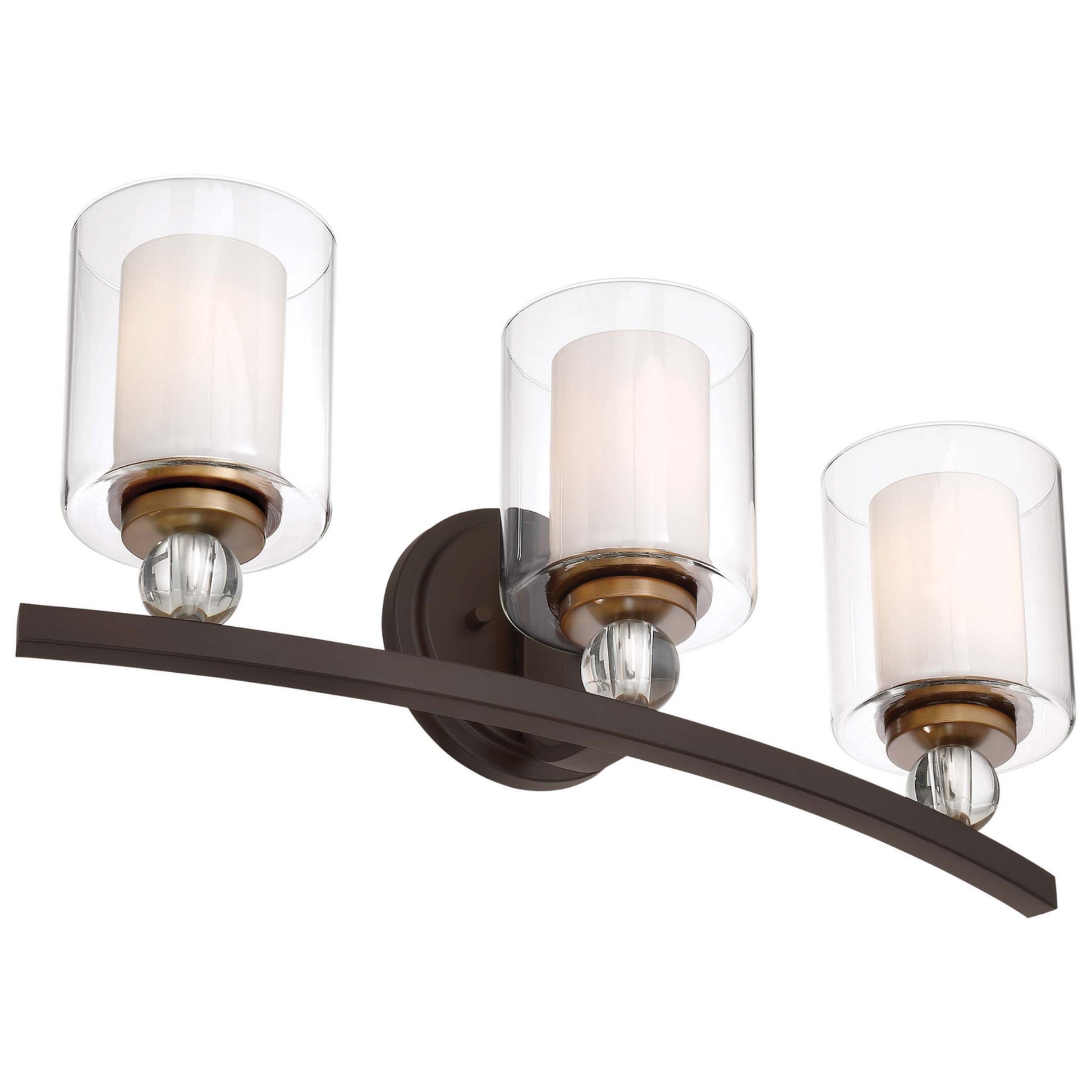 Studio 5 24" 3-Light Bath Vanity, Bronze & Brass Finish - Bees Lighting