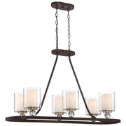 Studio 5 38" 5-Light Island Light, Bronze & Brass Finish - Bees Lighting
