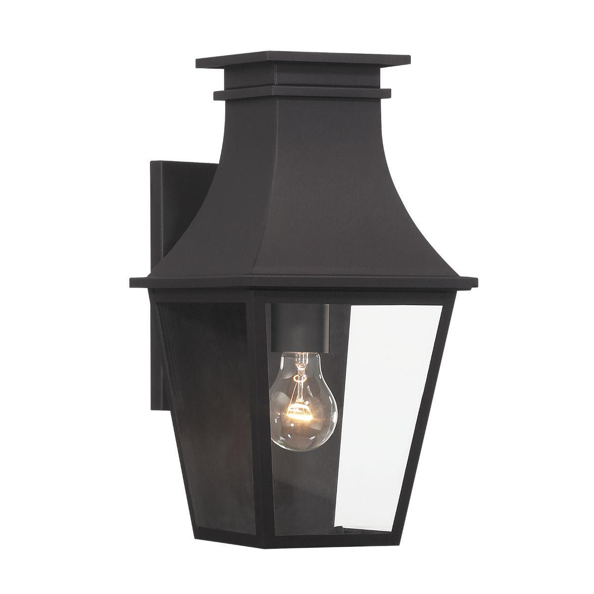 Gloucester 15 In. Outdoor wall lantern Black Finish