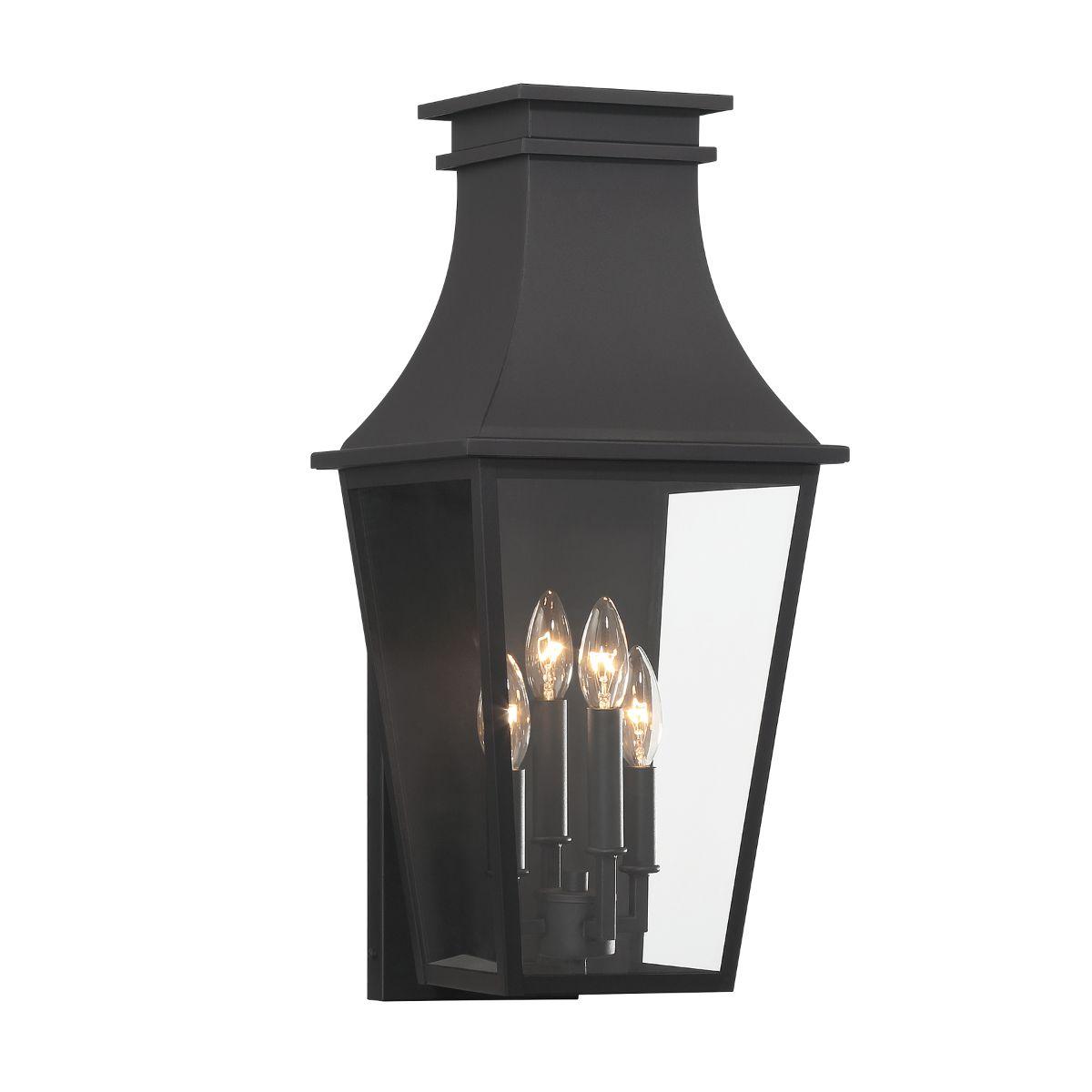 Gloucester 23 In. Outdoor wall lantern Black Finish