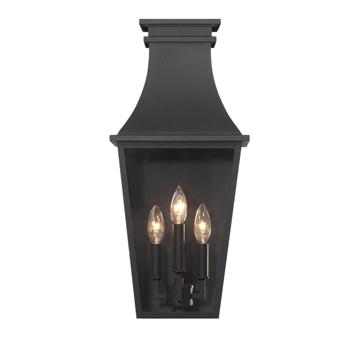 Gloucester 23 In. Outdoor wall lantern Black Finish - Bees Lighting