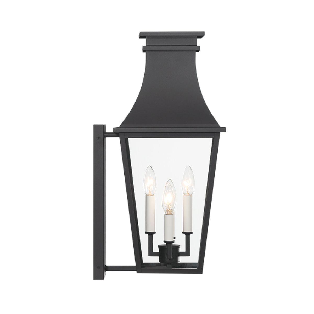 Gloucester 23 In. Outdoor wall lantern Black Finish - Bees Lighting
