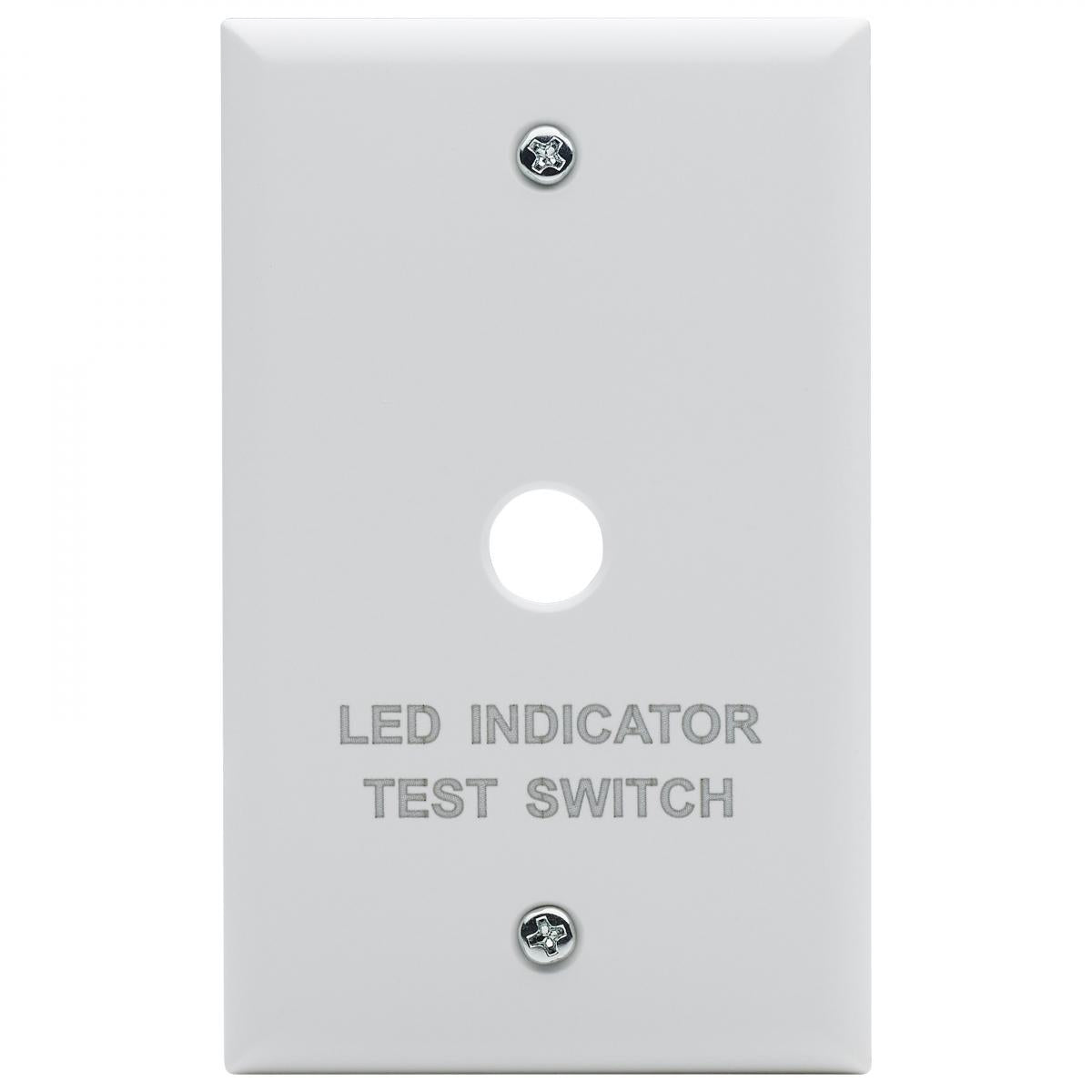 Emergency Remote Test Switch, Single Gang Plate, White Finish - Bees Lighting