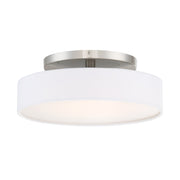 Manhattan 14" LED Semi-Flush Mount, Brushed Nickel Finish - Bees Lighting