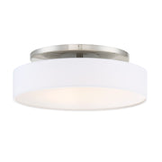 Manhattan 20" LED Semi-Flush Mount, Brushed Nickel Finish - Bees Lighting