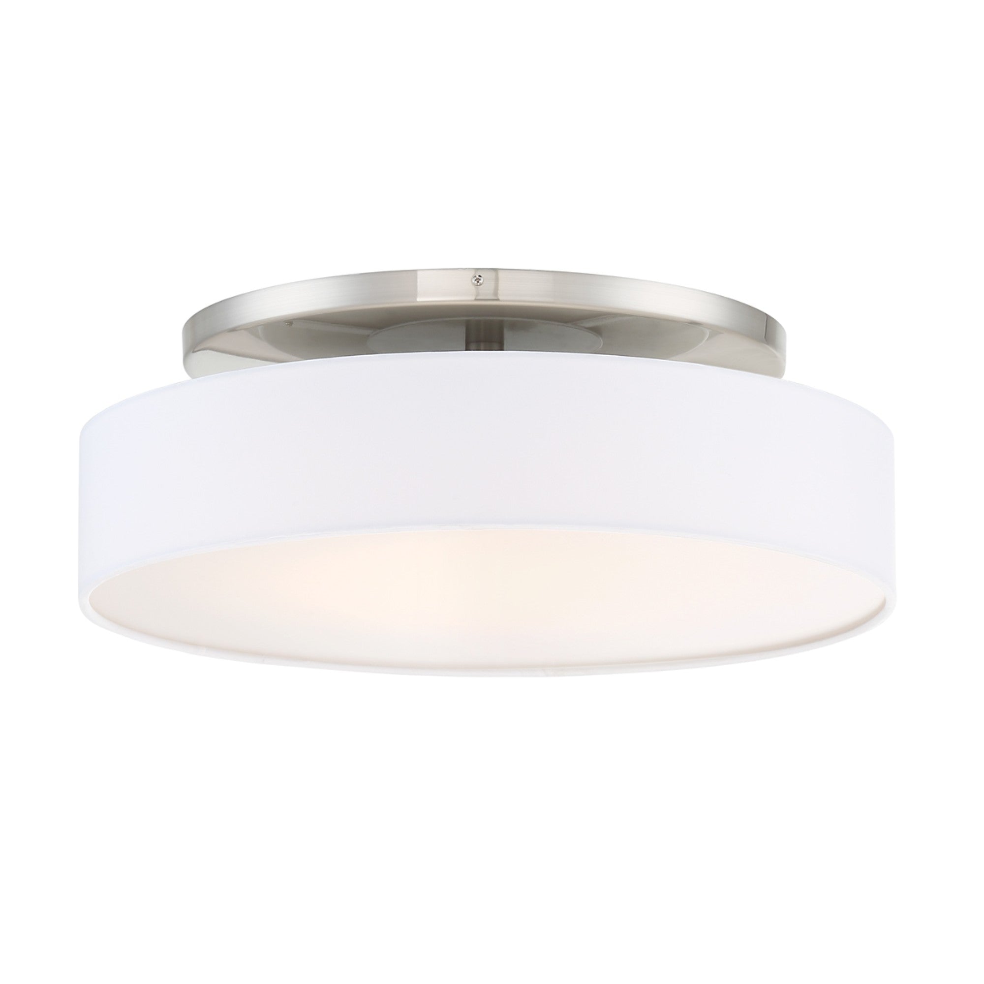 Manhattan 20" LED Semi-Flush Mount, Brushed Nickel Finish - Bees Lighting