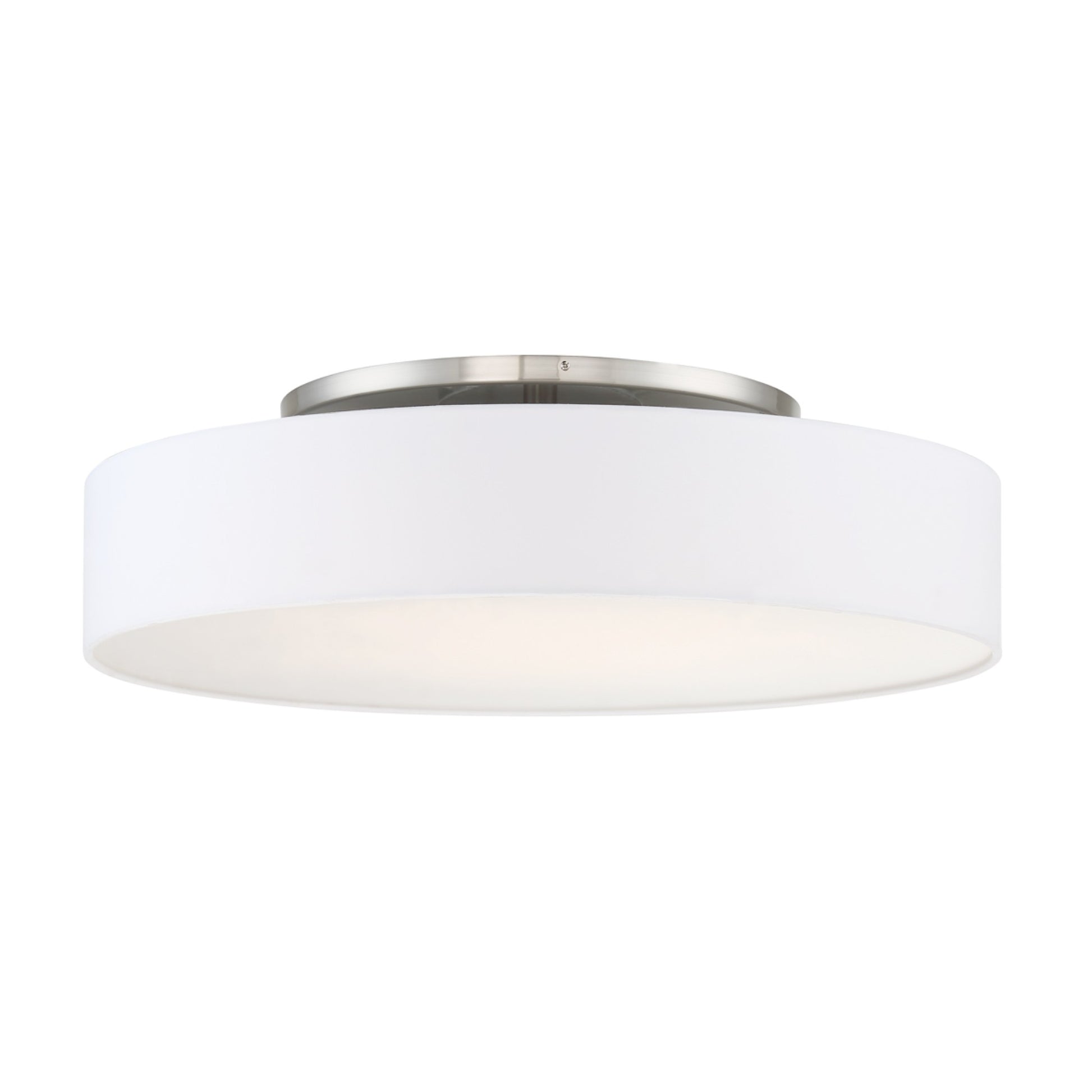 Manhattan 26" LED Semi-Flush Mount, Brushed Nickel Finish - Bees Lighting
