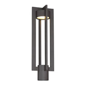Chamber 20" LED Outdoor Post Light, Bronze Finish - Bees Lighting