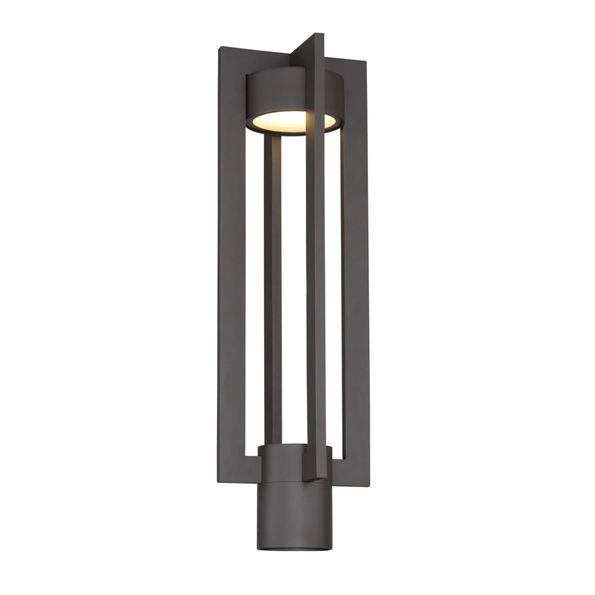 Chamber 20" LED Outdoor Post Light, Bronze Finish - Bees Lighting