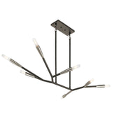 Branches 49" 7-Light Chandelier, Black Finish - Bees Lighting