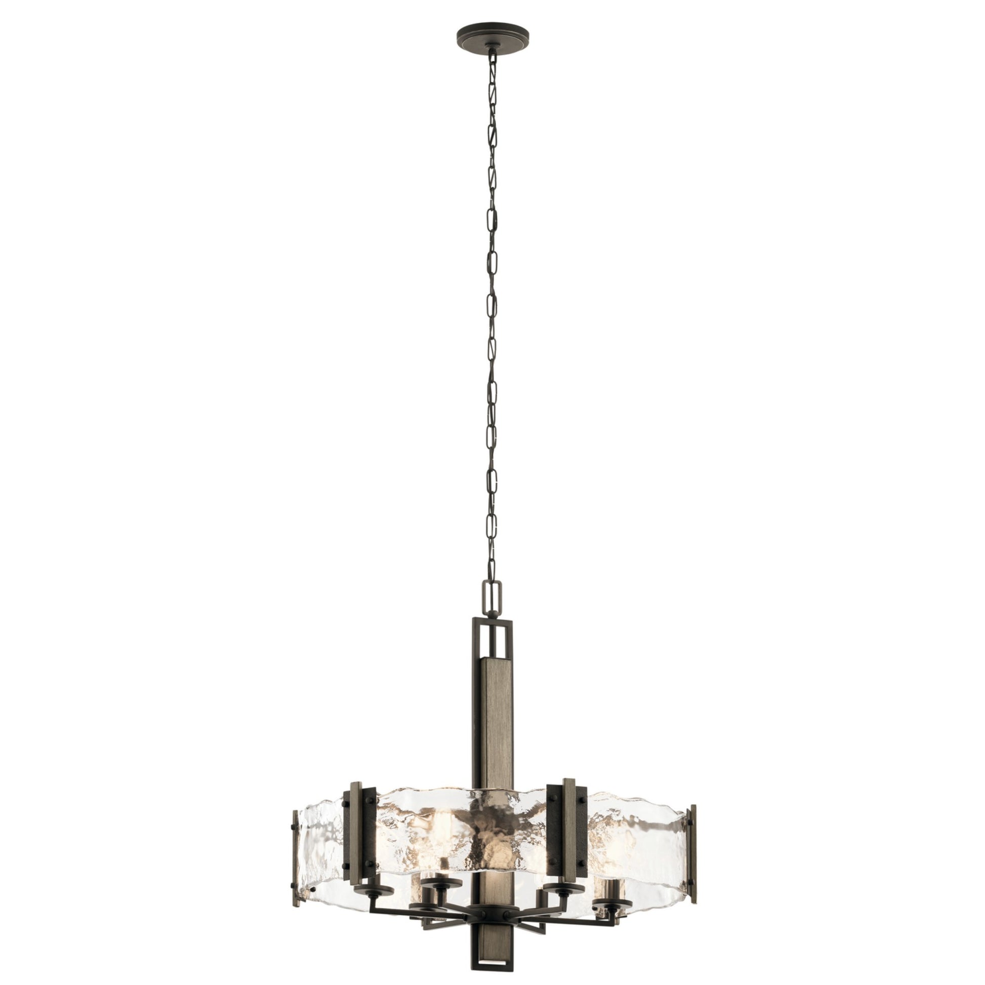 Aberdeen 28" 6-Light Chandelier, Olde Bronze Finish - Bees Lighting