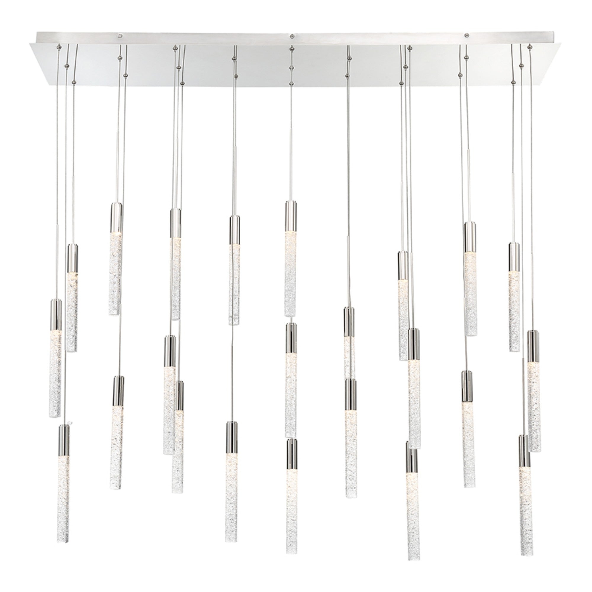 Magic 54" 23-Light LED Linear Pendant, Polished Nickel Finish - Bees Lighting