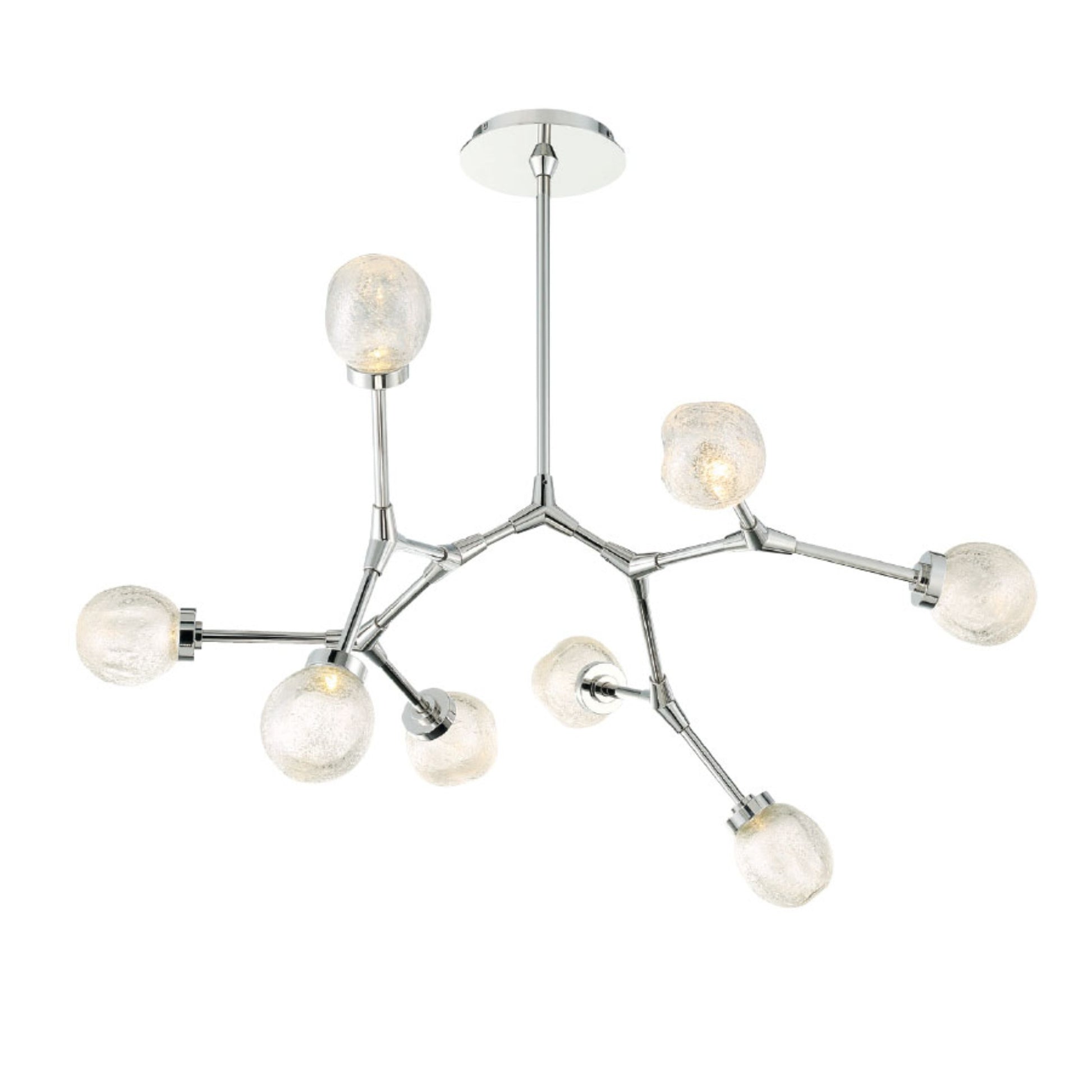 Catalyst 28" LED Chandelier, Polished Nickel Finish - Bees Lighting