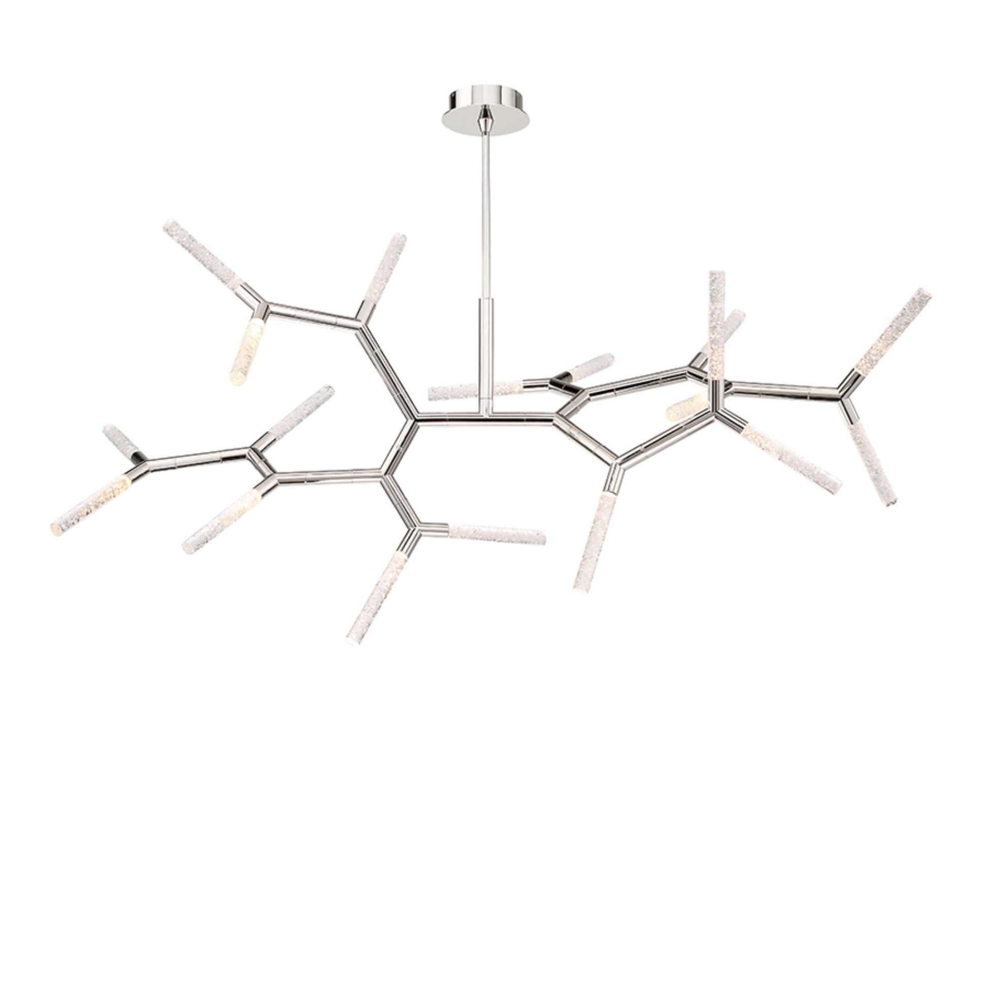 Kryptonite 55" LED Linear Pendant, Polished Nickel Finish - Bees Lighting
