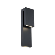 Double Down 18" LED Outdoor Wall Sconce, Black Finish - Bees Lighting