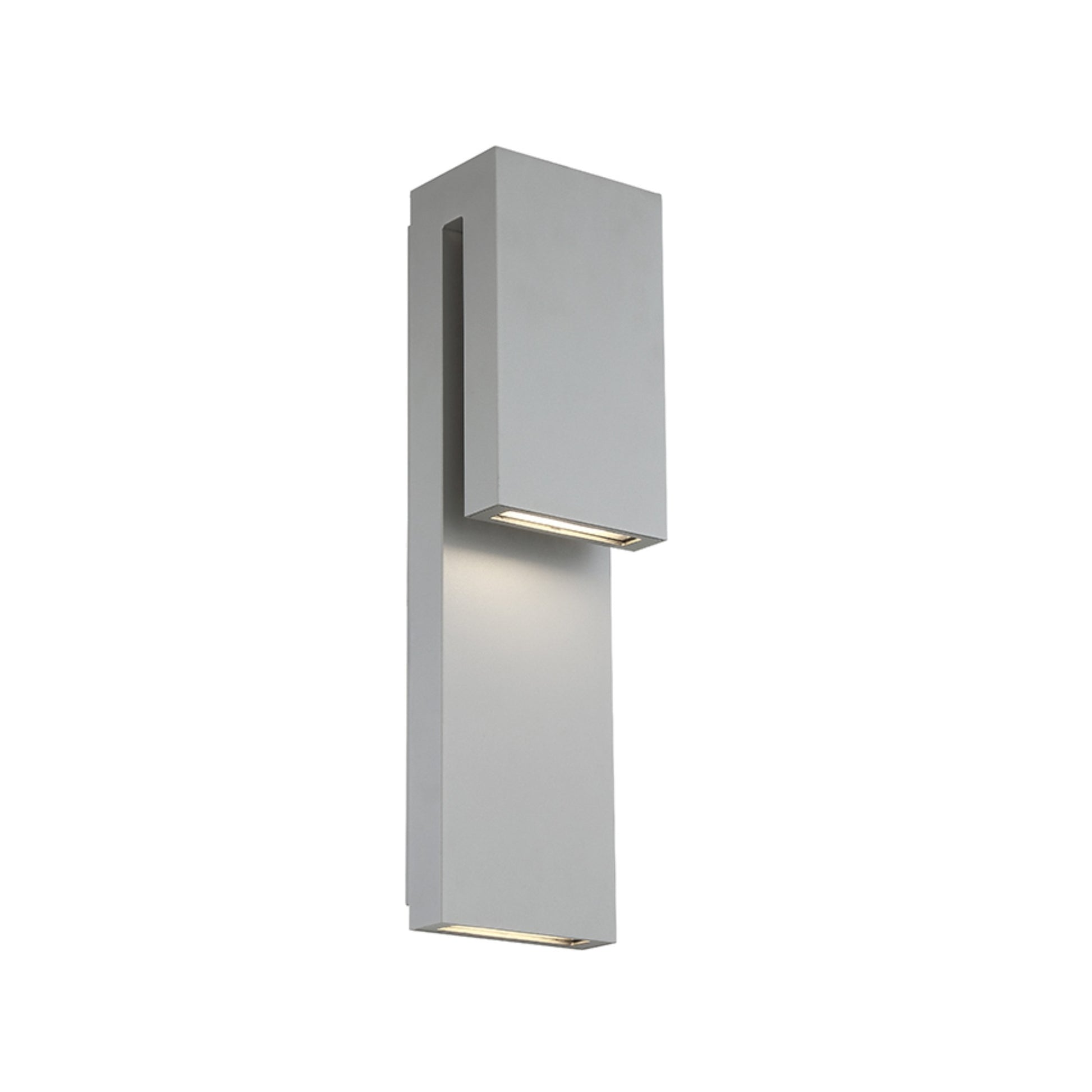 Double Down 18" LED Outdoor Wall Sconce, Graphite Finish - Bees Lighting