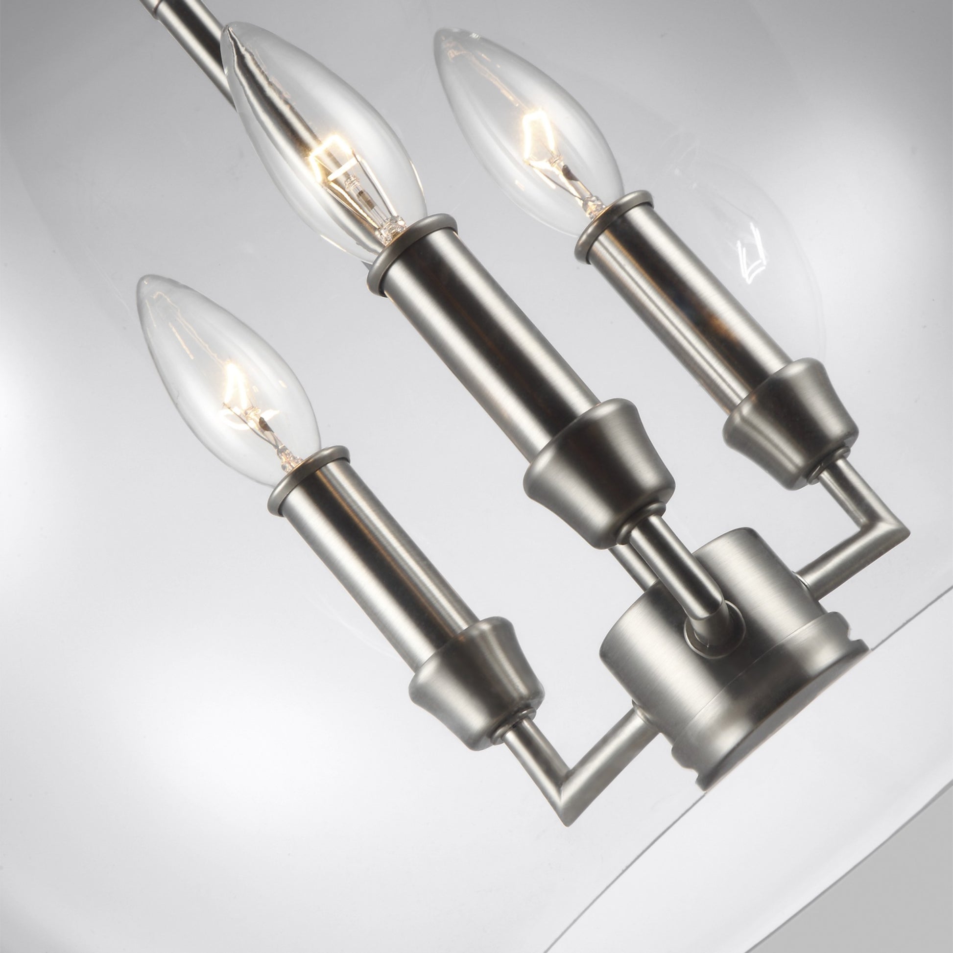 Lawler 16" Orb Pendant, Satin Nickel Finish - Bees Lighting