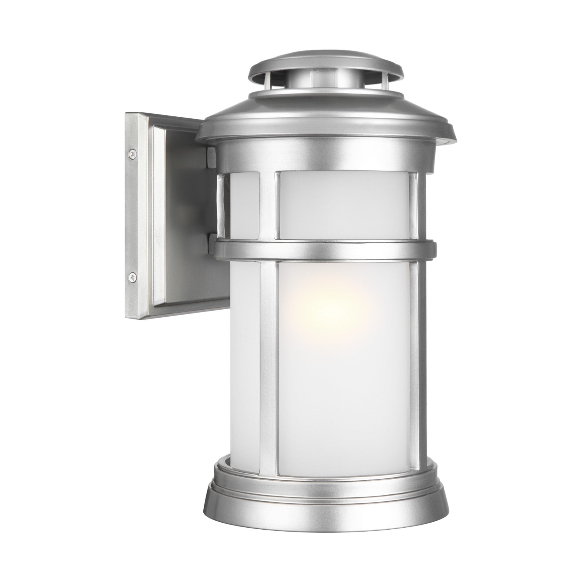 Newport 13" Small Wall Lantern, Painted Brushed Steel Finish - Bees Lighting