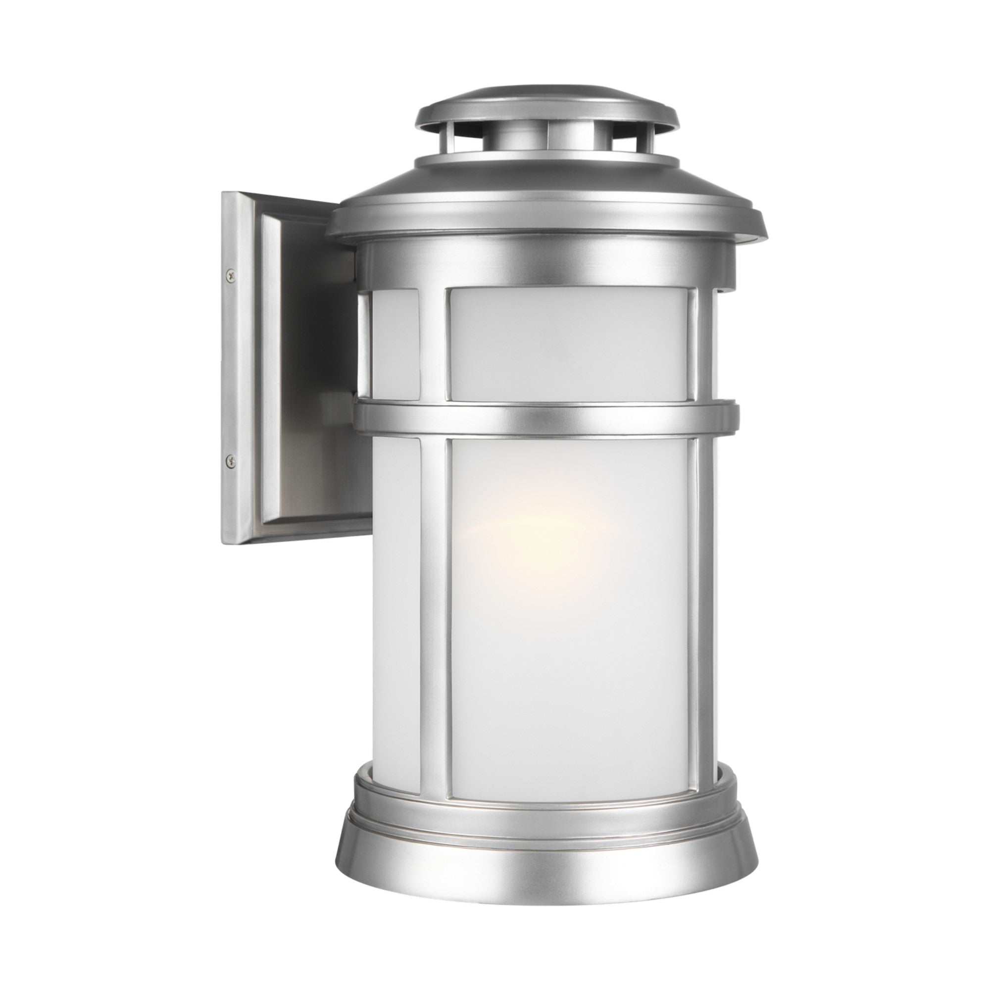Newport 16" Medium Wall Lantern, Painted Brushed Steel Finish - Bees Lighting