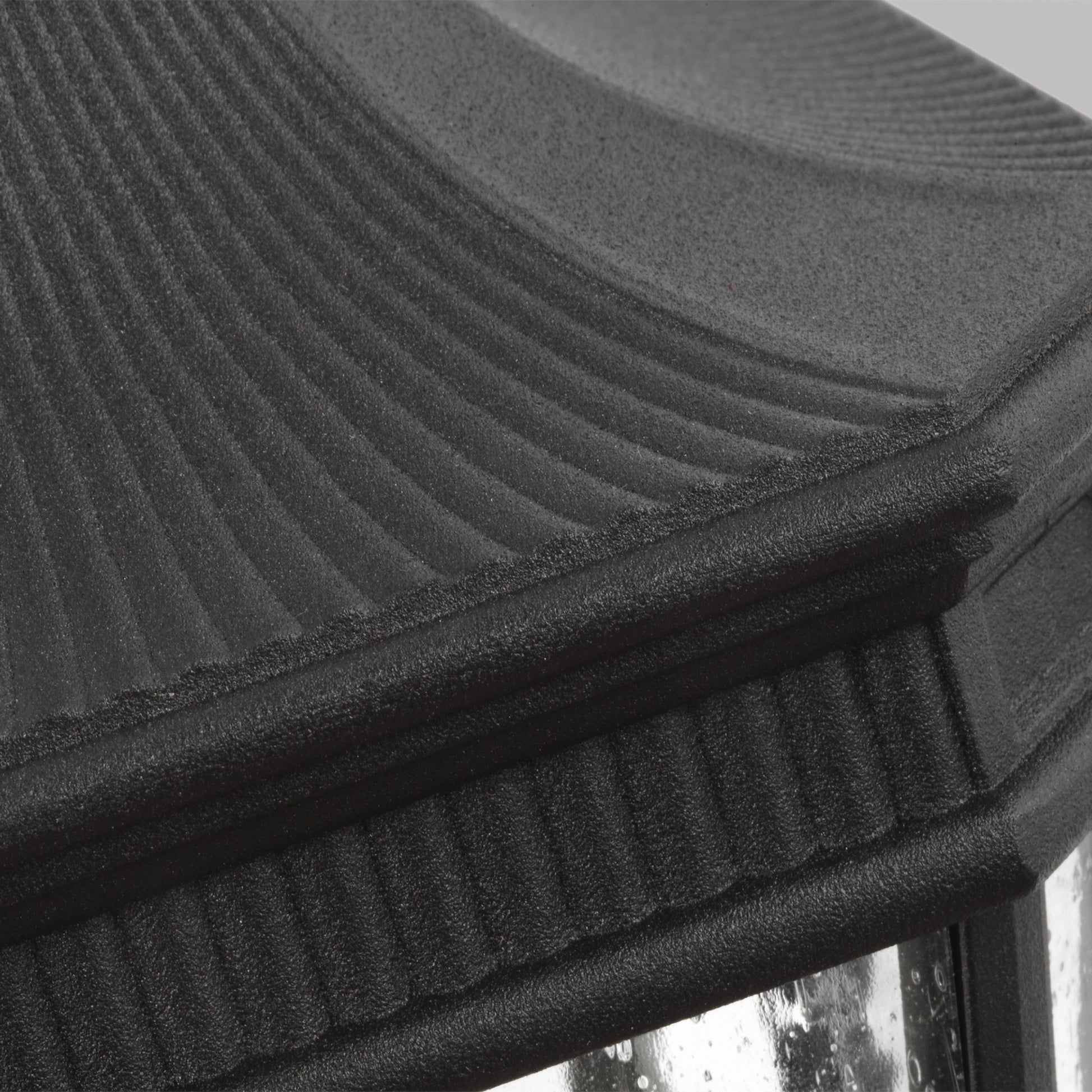 Cotswold Lane 12" Extra Small Lantern, Black Finish with Clear Seeded Glass - Bees Lighting