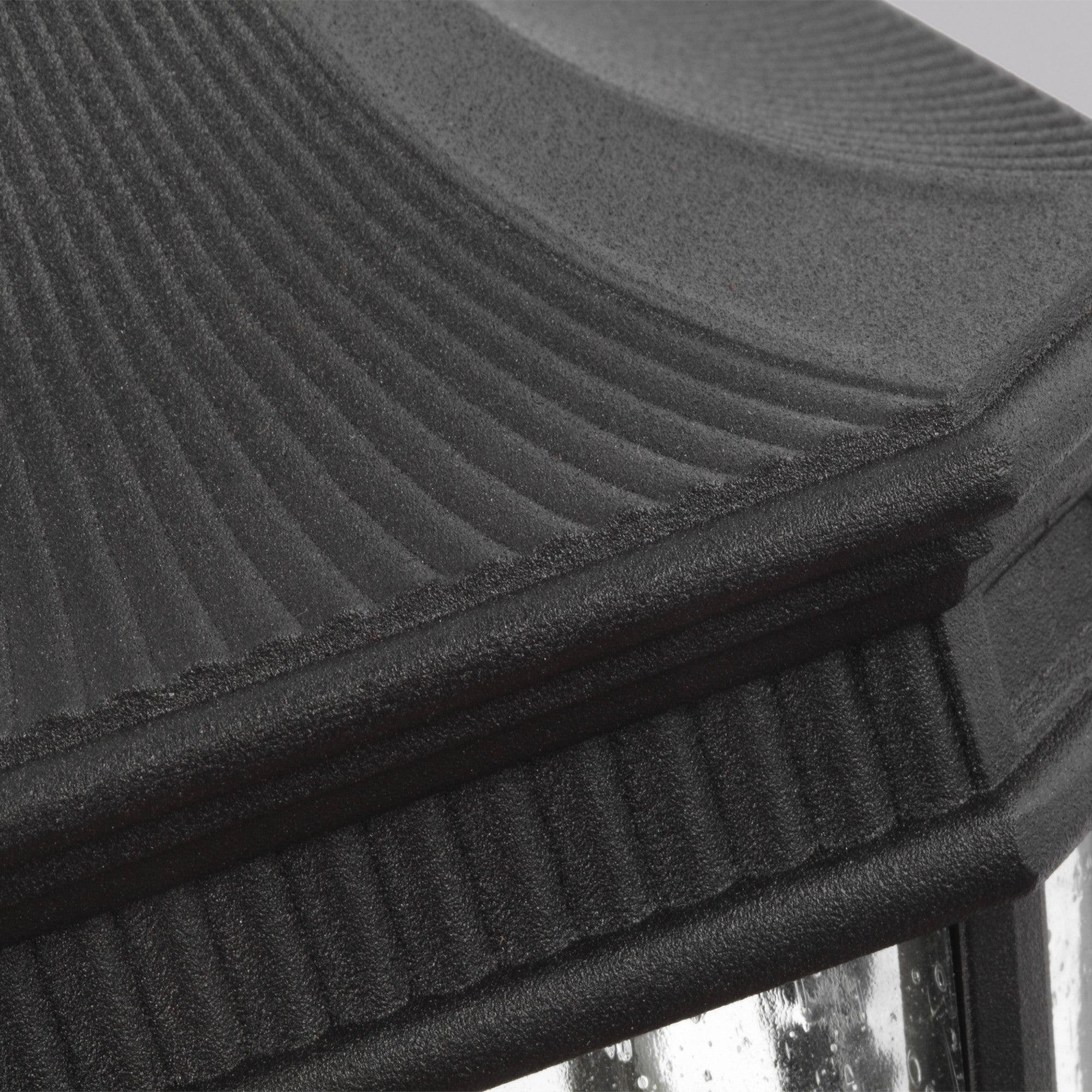 Cotswold Lane 12" Extra Small Lantern, Black Finish with Clear Seeded Glass - Bees Lighting