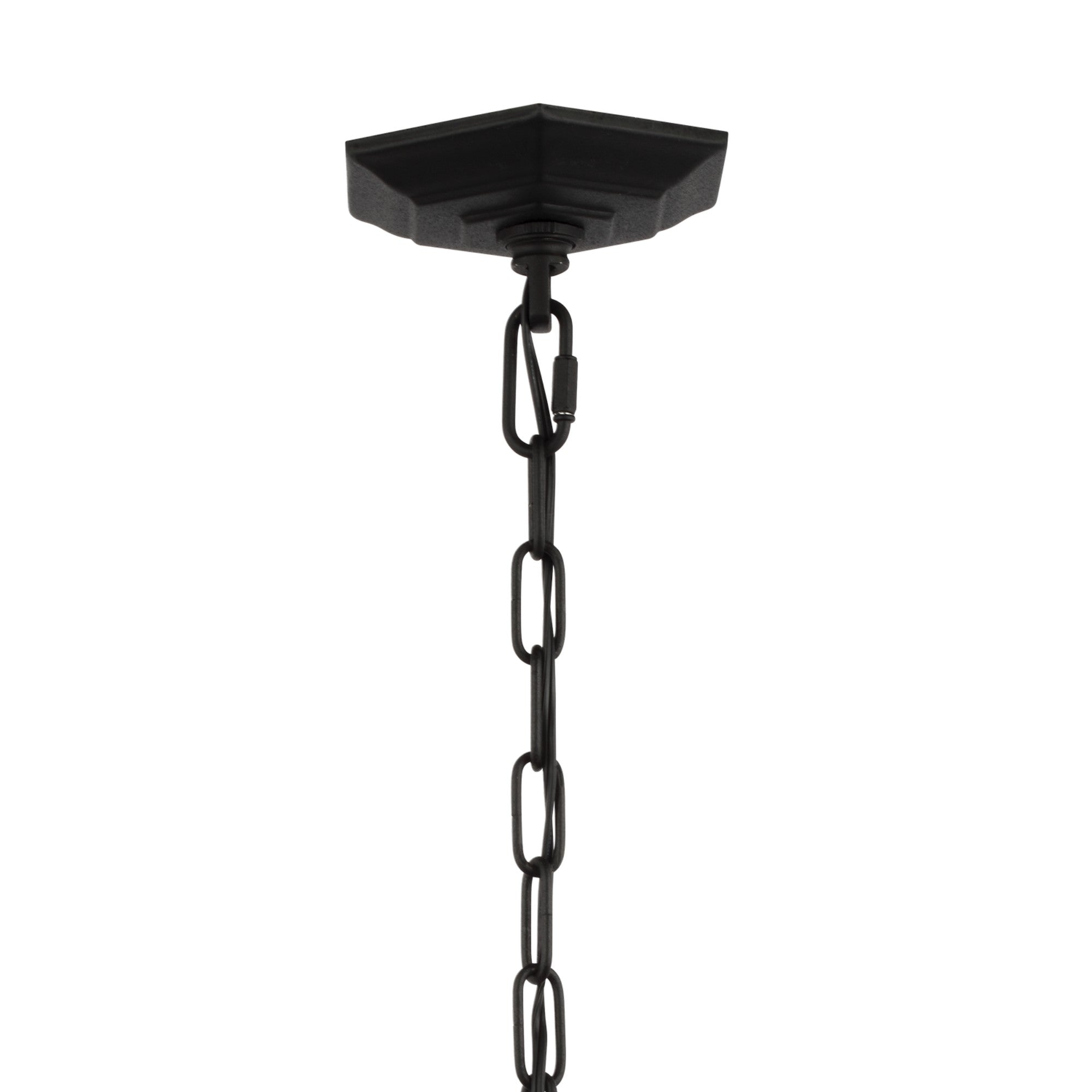 Cotswold Lane 10" 3-Light Small Pendant, Black Finish with Clear Seeded Glass - Bees Lighting