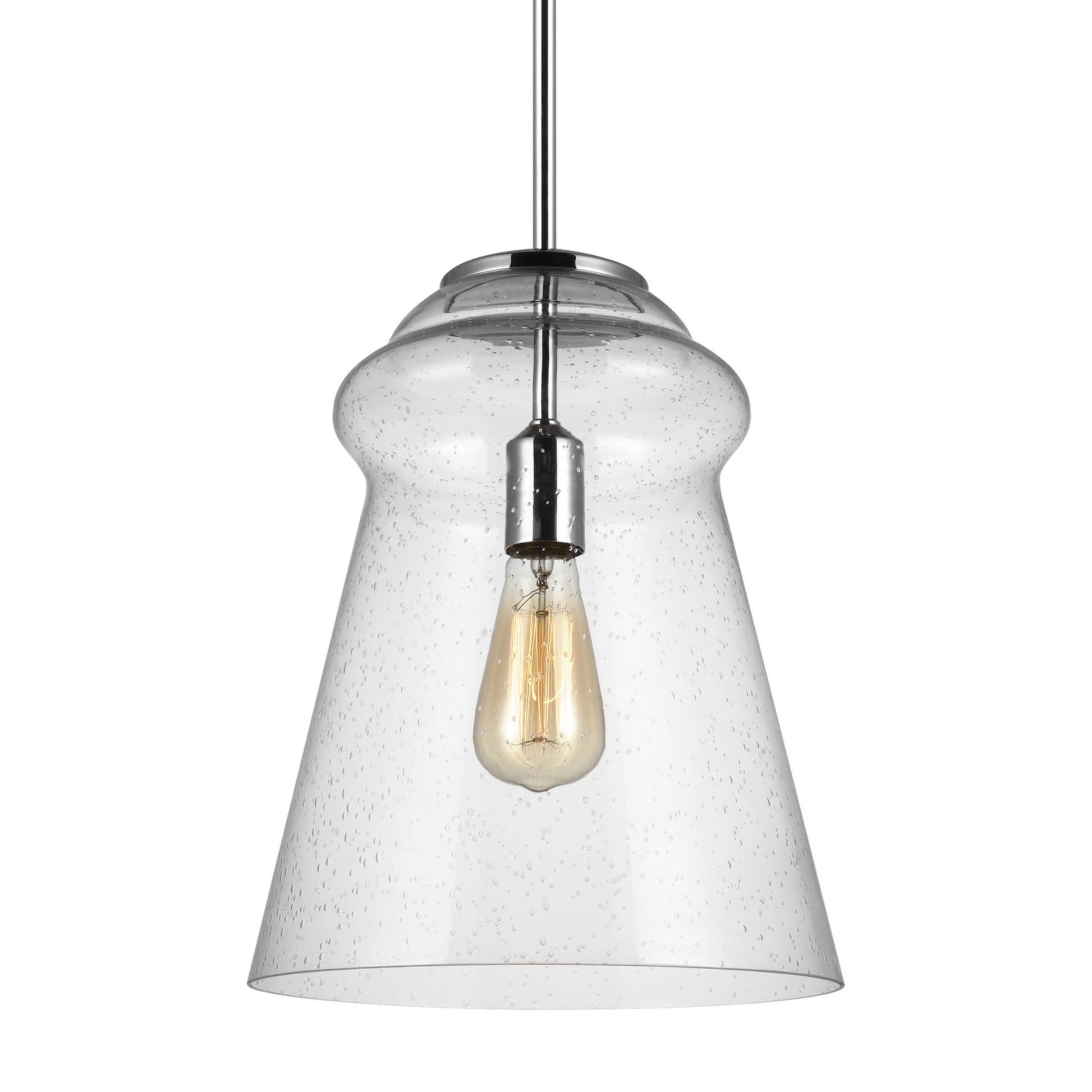 Loras 12" Pendant, Chrome Finish - Bees Lighting