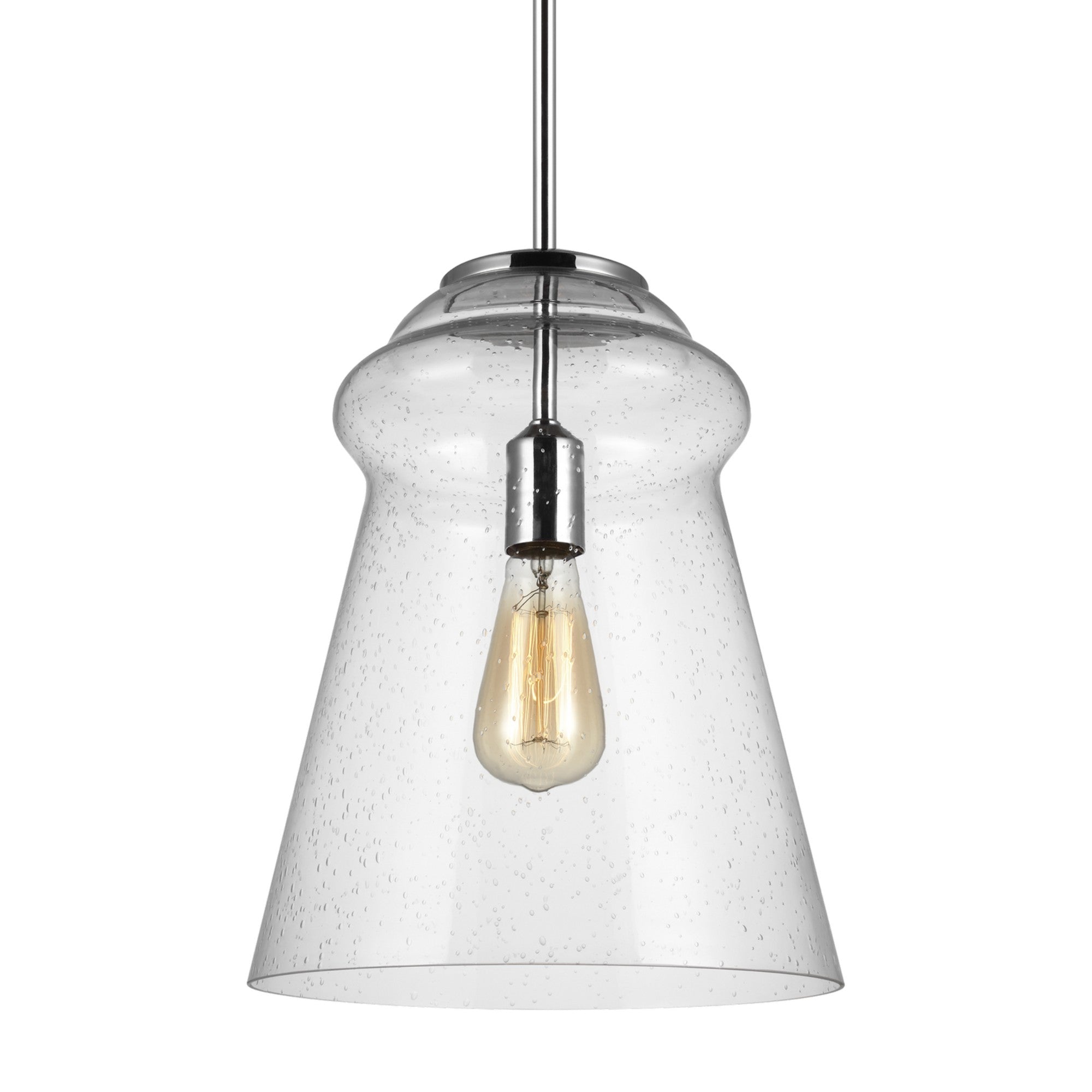 Loras 12" Pendant, Chrome Finish - Bees Lighting