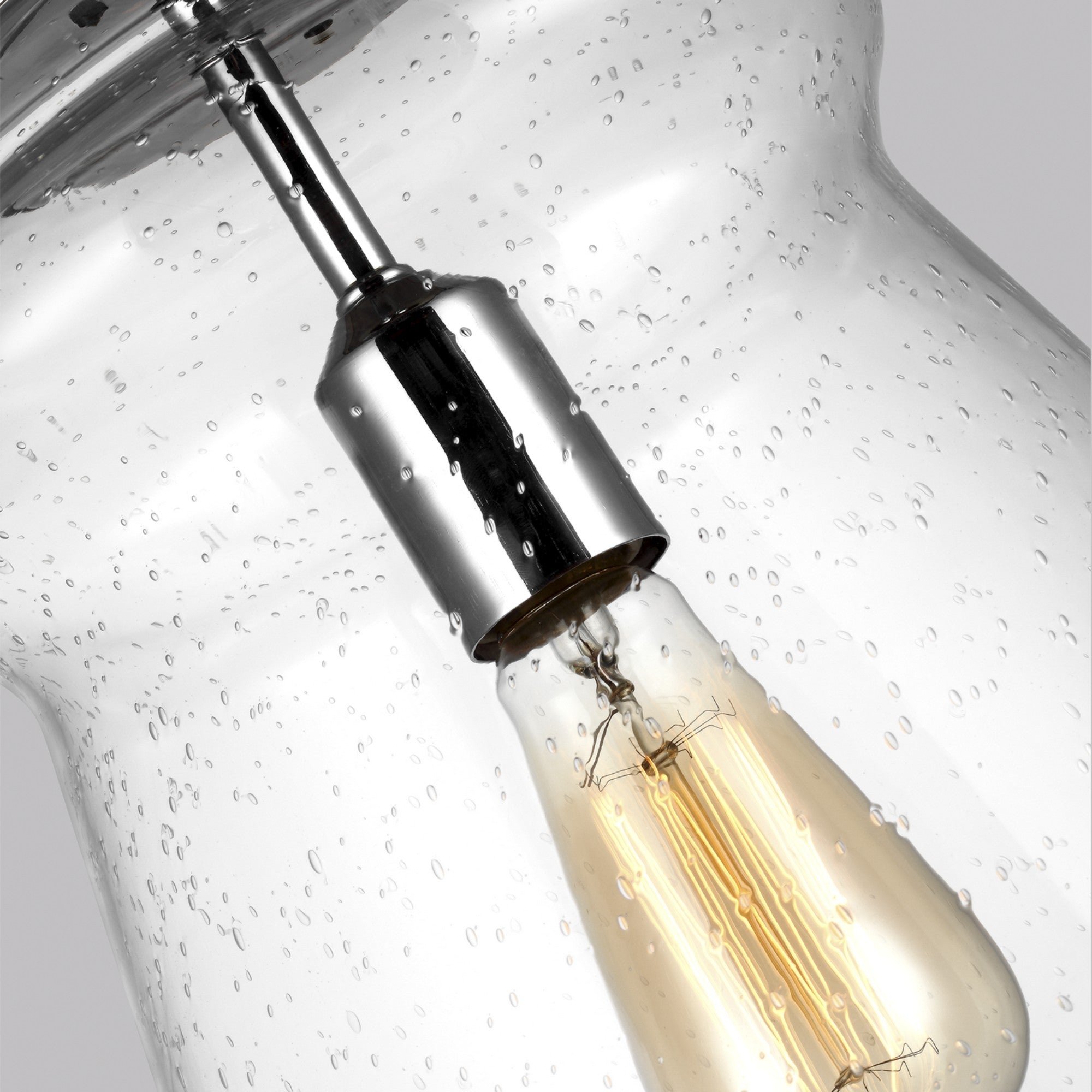 Loras 12" Pendant, Chrome Finish - Bees Lighting