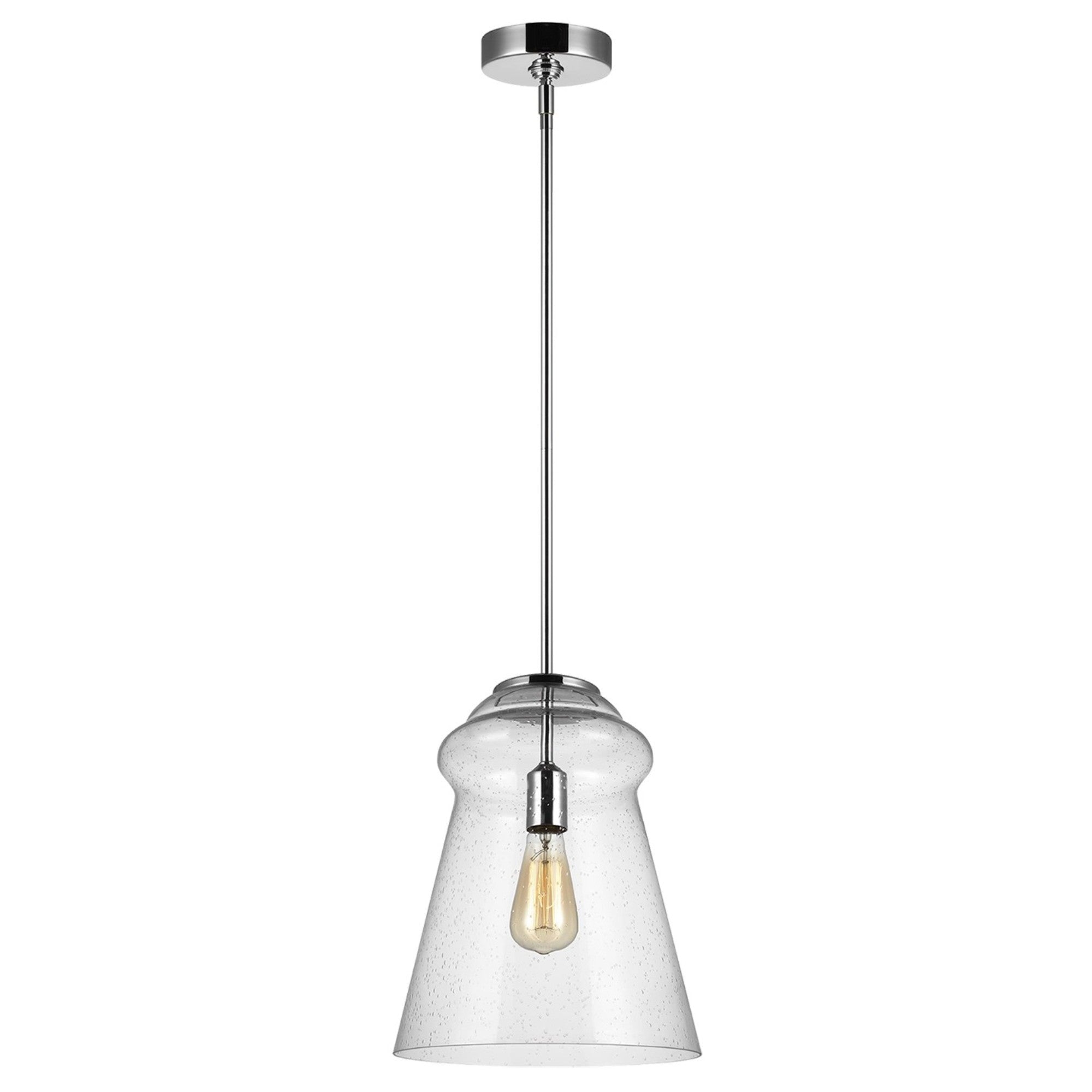 Loras 12" Pendant, Chrome Finish - Bees Lighting
