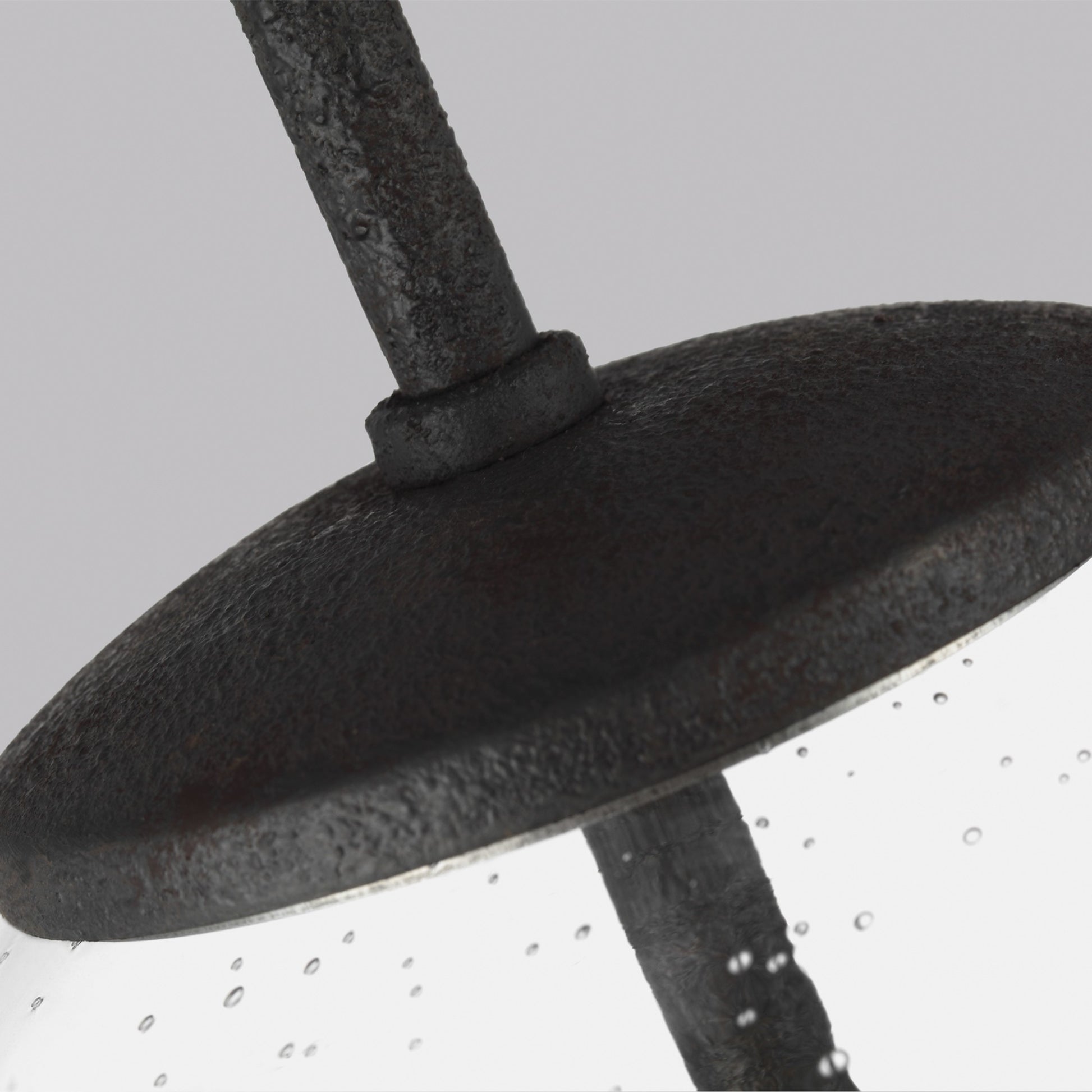 Loras 12" Pendant, Dark Weathered Iron Finish - Bees Lighting
