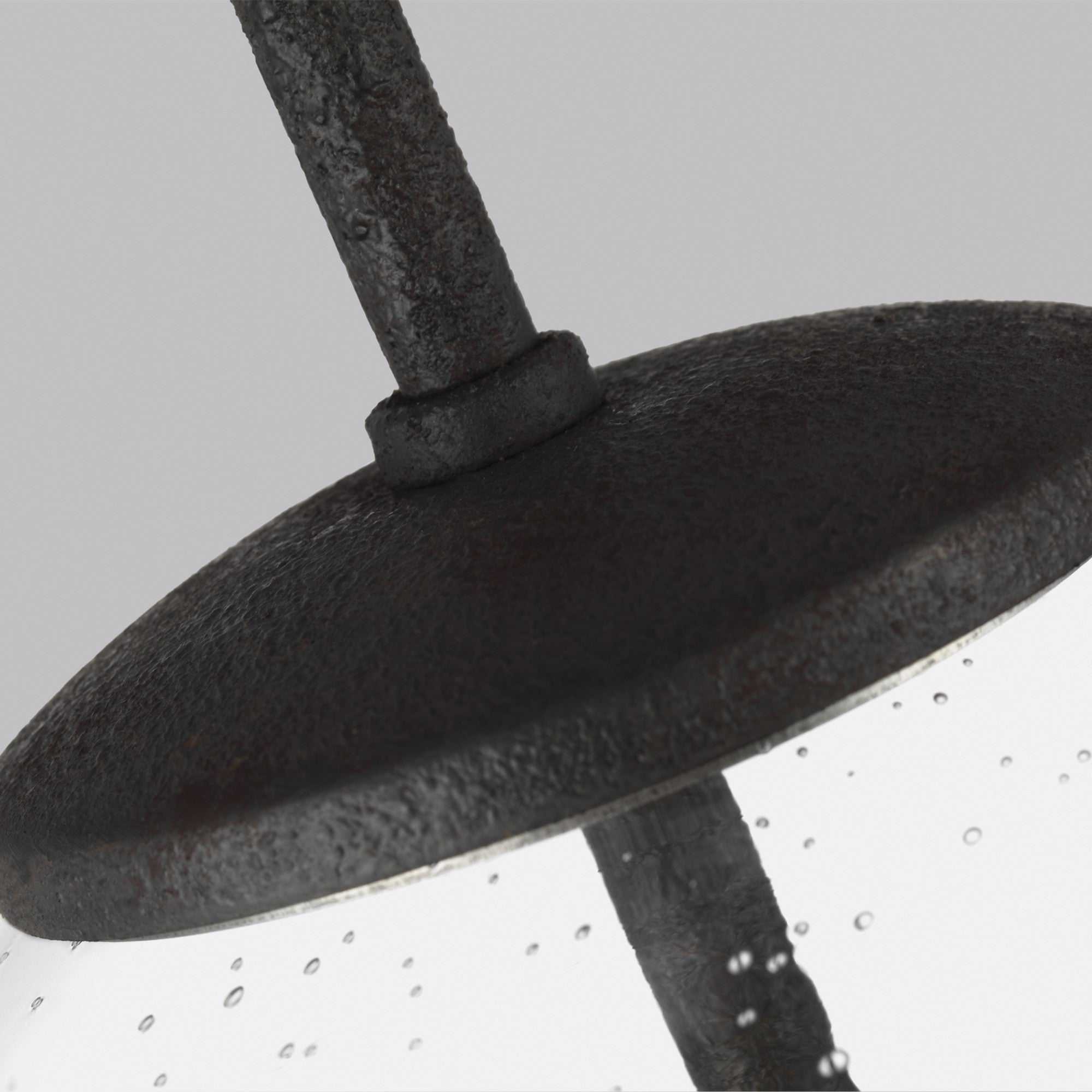 Loras 12" Pendant, Dark Weathered Iron Finish - Bees Lighting